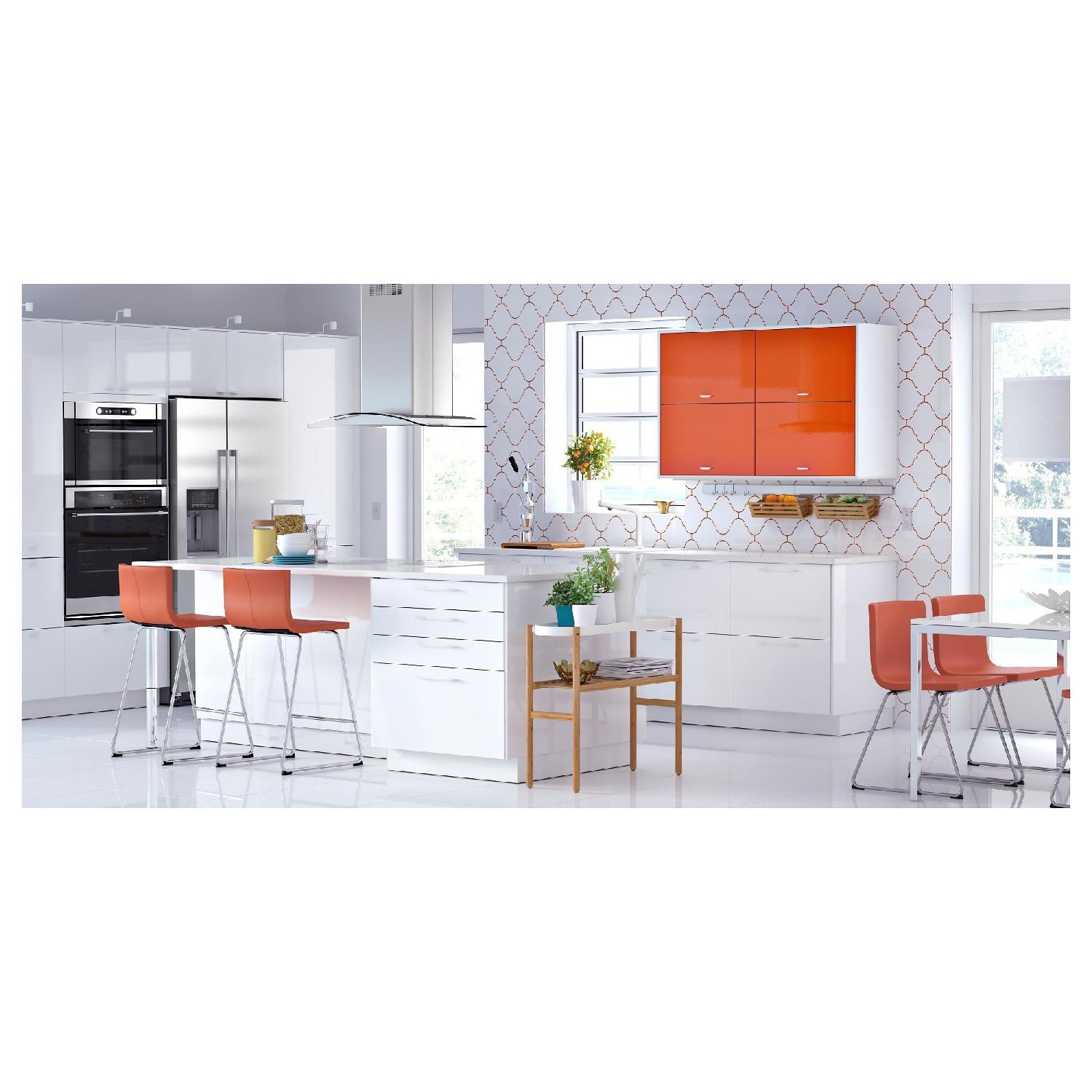 Ikea Bernhard Chrome Plated Leather Chairs - image-1