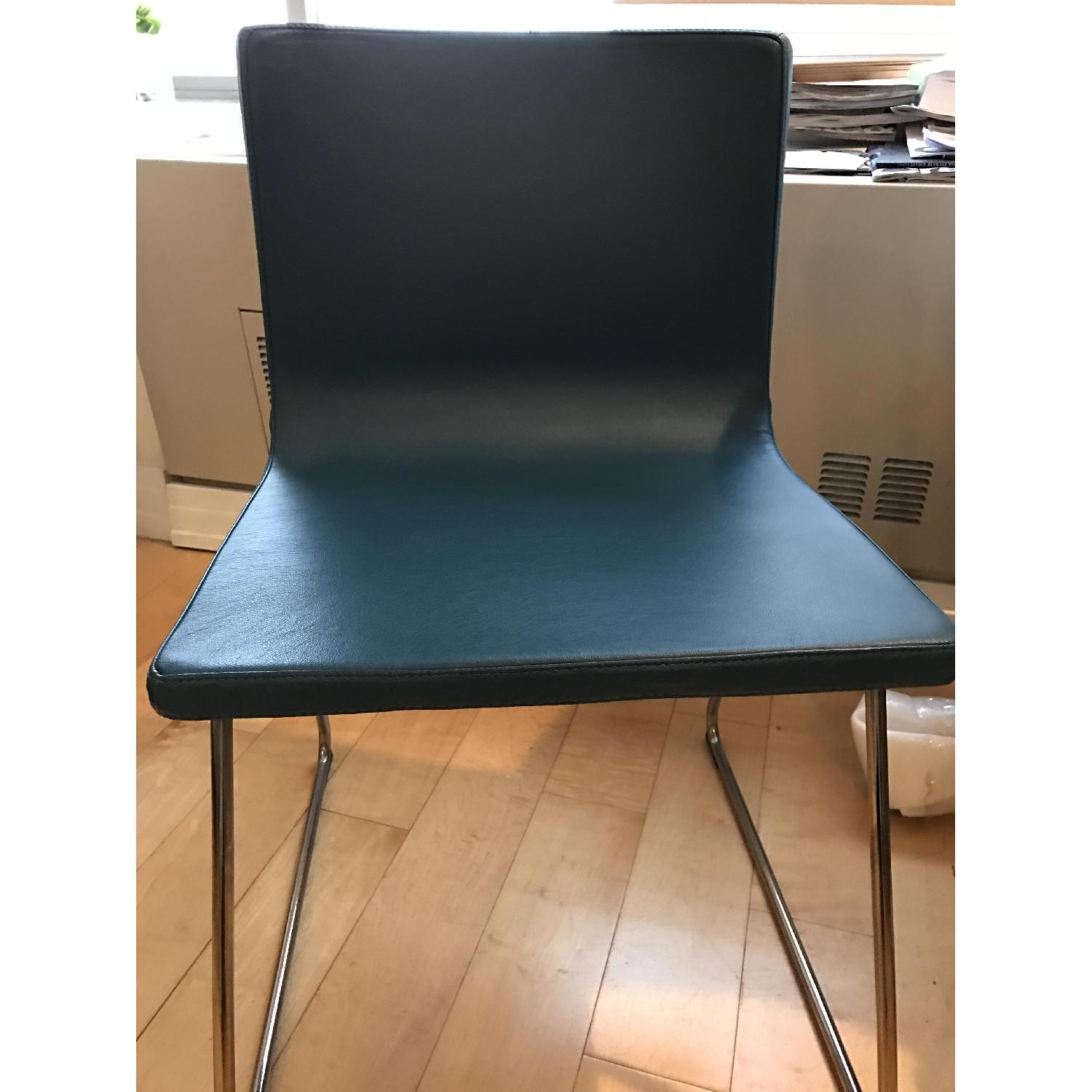 Ikea Bernhard Chrome Plated Leather Chairs - image-2