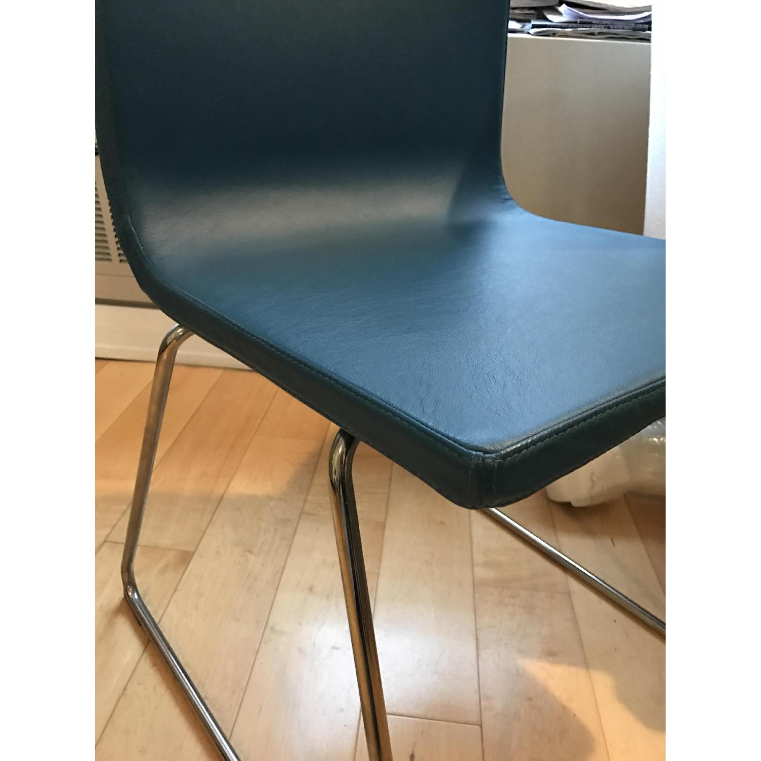 Ikea Bernhard Chrome Plated Leather Chairs - image-4