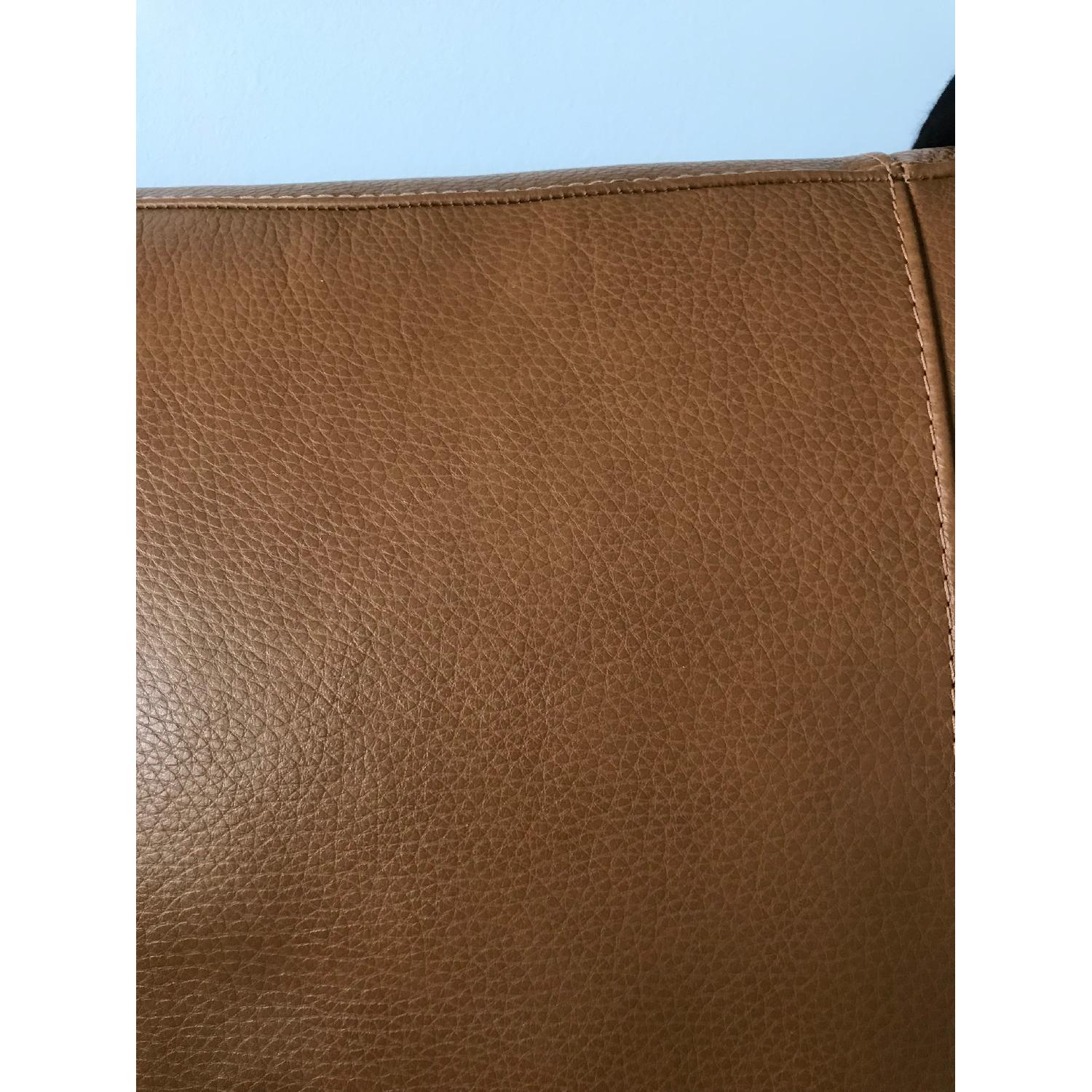 Bloomingdale's Camel Leather Sectional Sofa - image-6