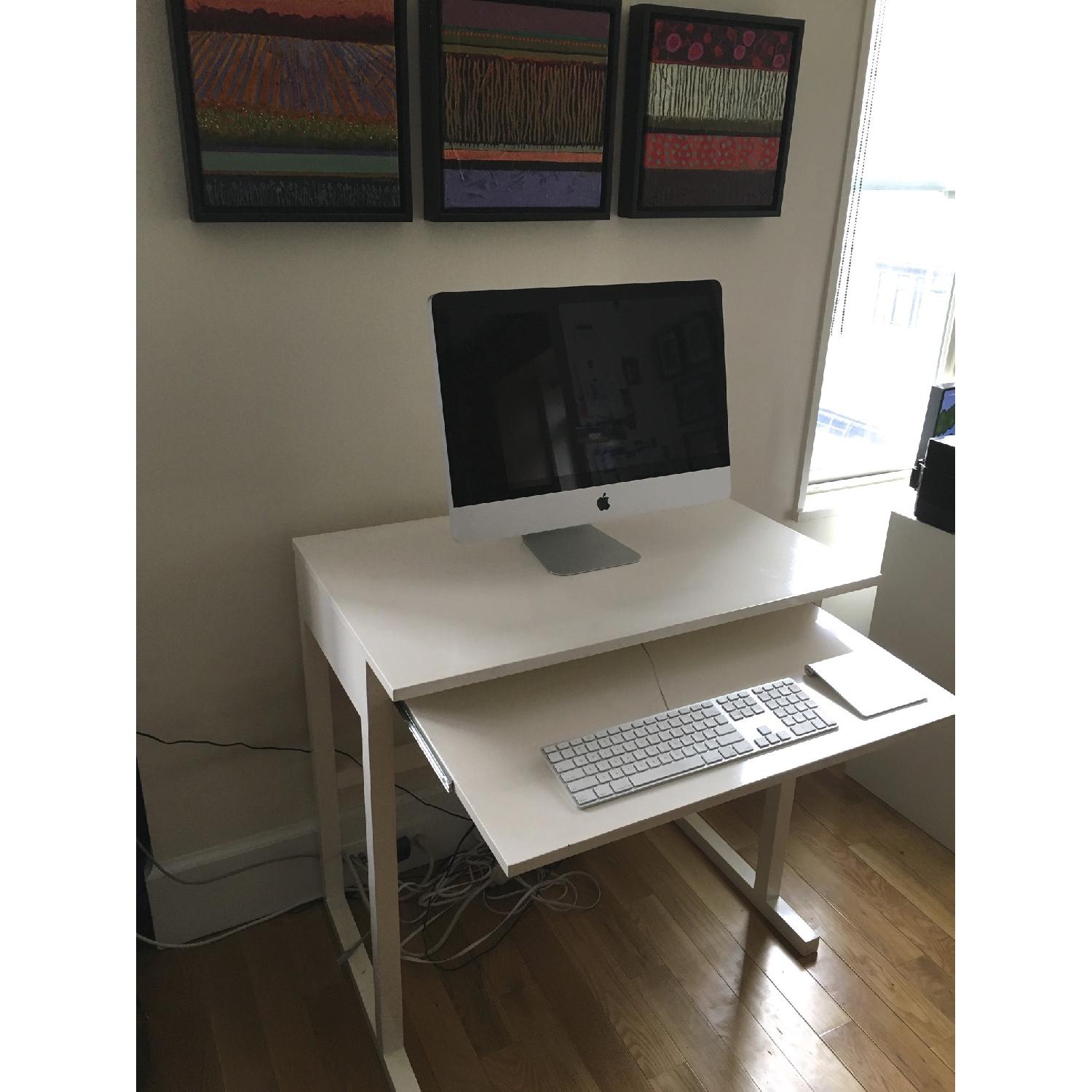 West Elm Computer Table w/ Pull Out Keyboard Drawer - image-3