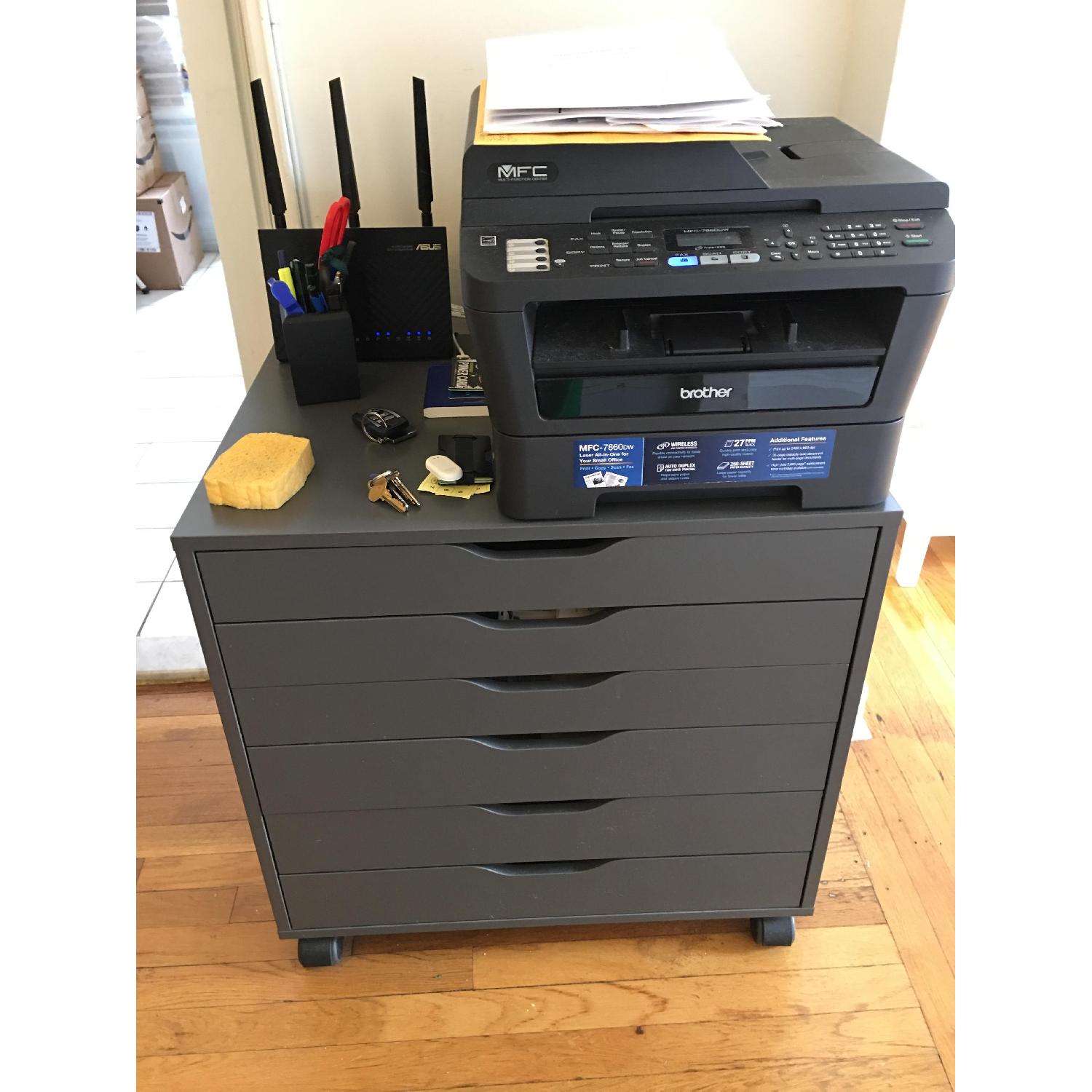 Ikea Alex Drawer Unit on Casters in Black - image-2