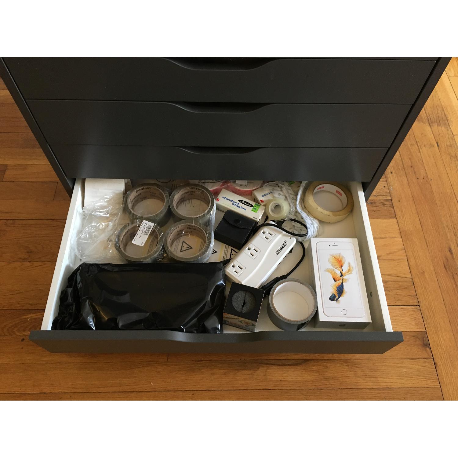 Ikea Alex Drawer Unit on Casters in Black - image-4