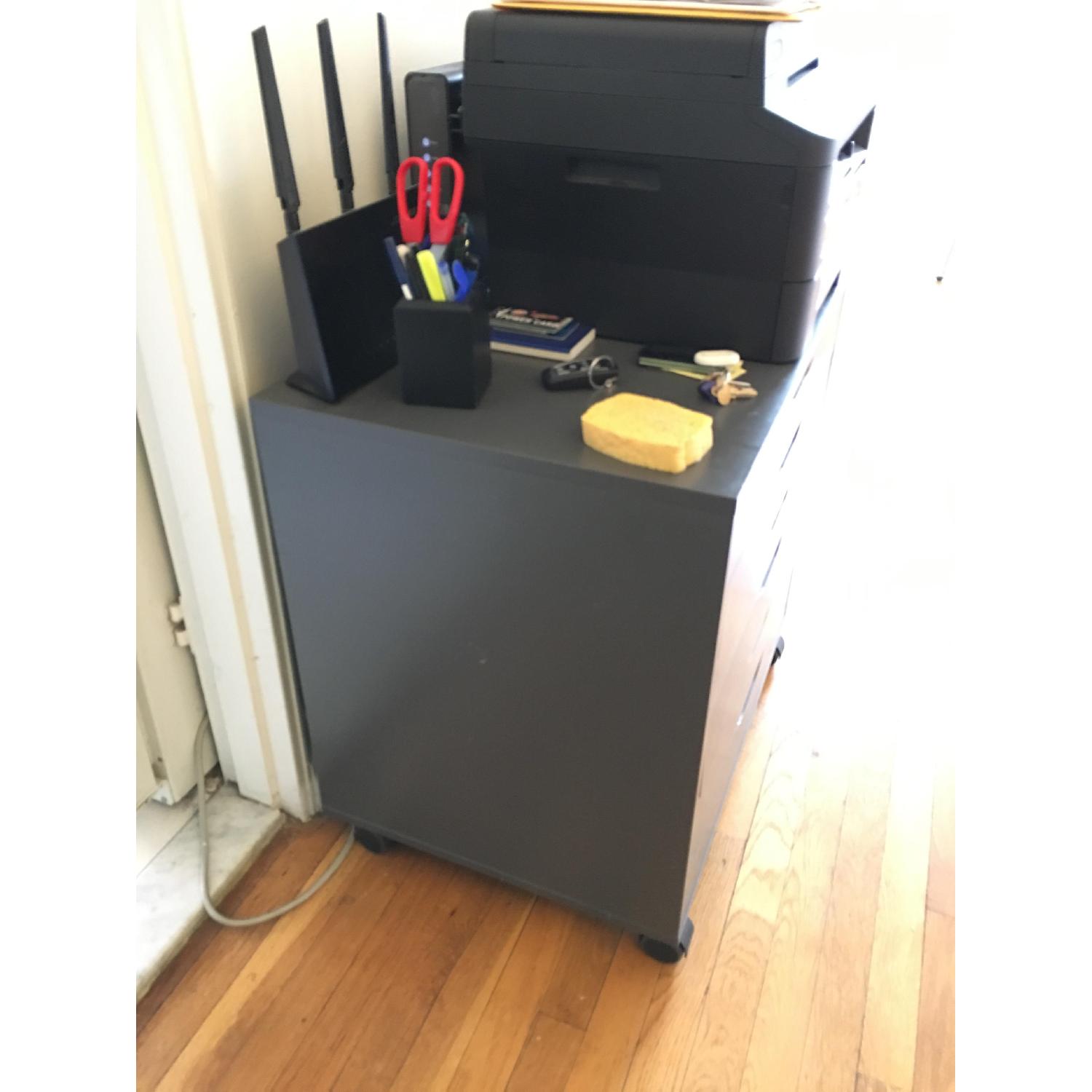 Ikea Alex Drawer Unit on Casters in Black - image-5