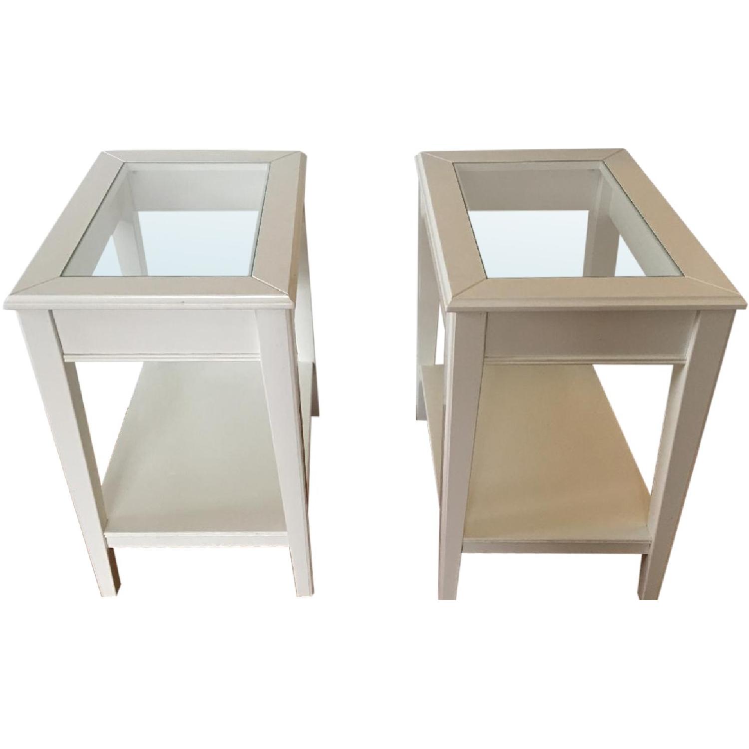 Ikea Liatorp Glass Side Tables in White - AptDeco