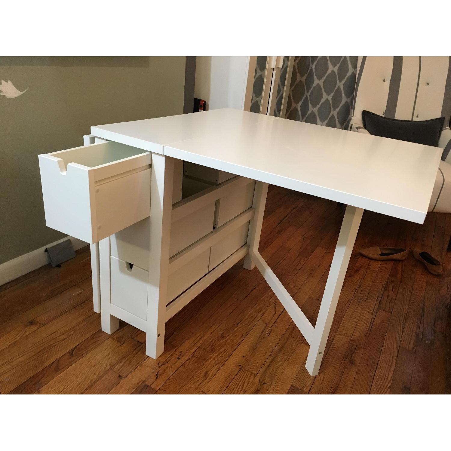 Ikea White Norden Gateleg Table - AptDeco