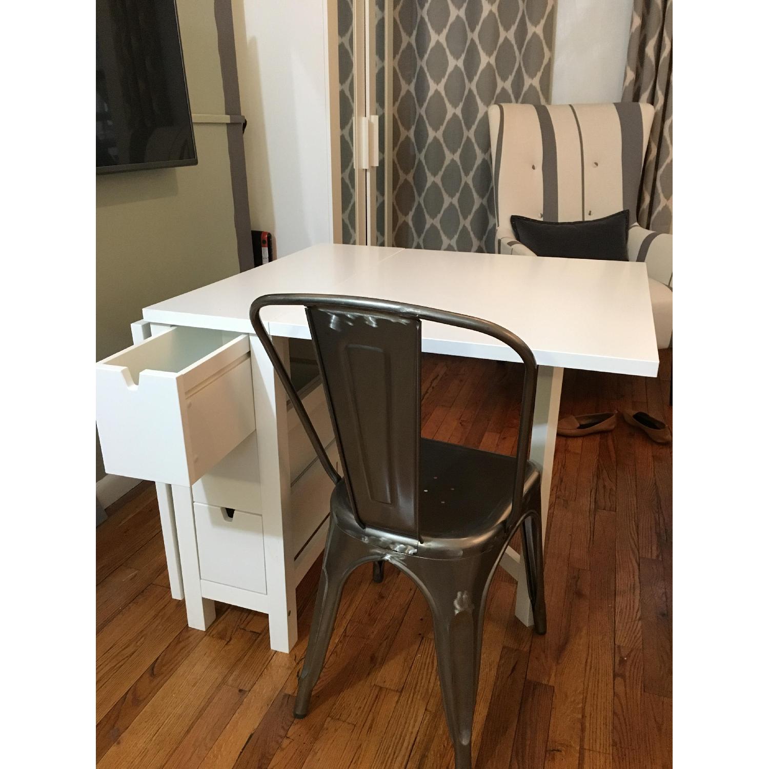 Ikea White Norden Gateleg Table - AptDeco