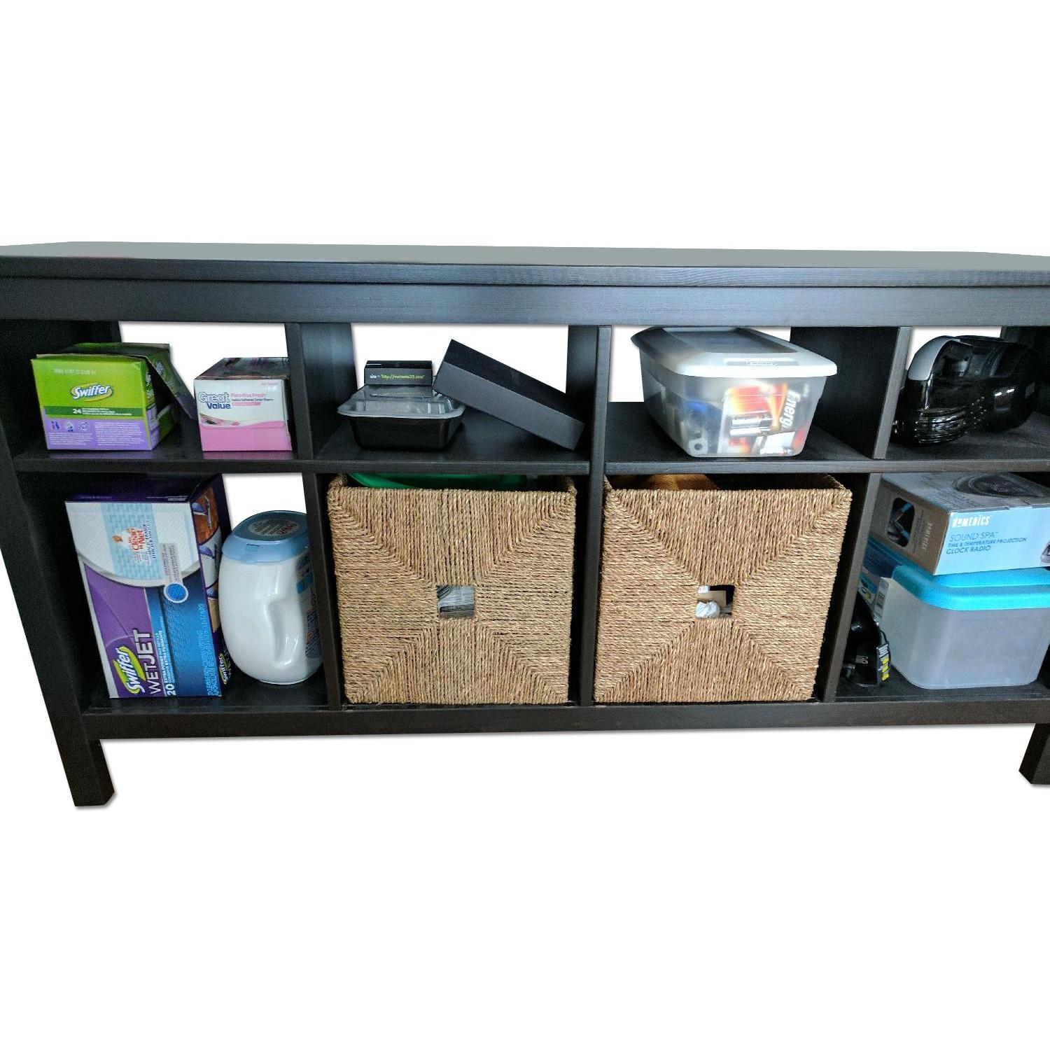 Ikea Black Storage Table AptDeco