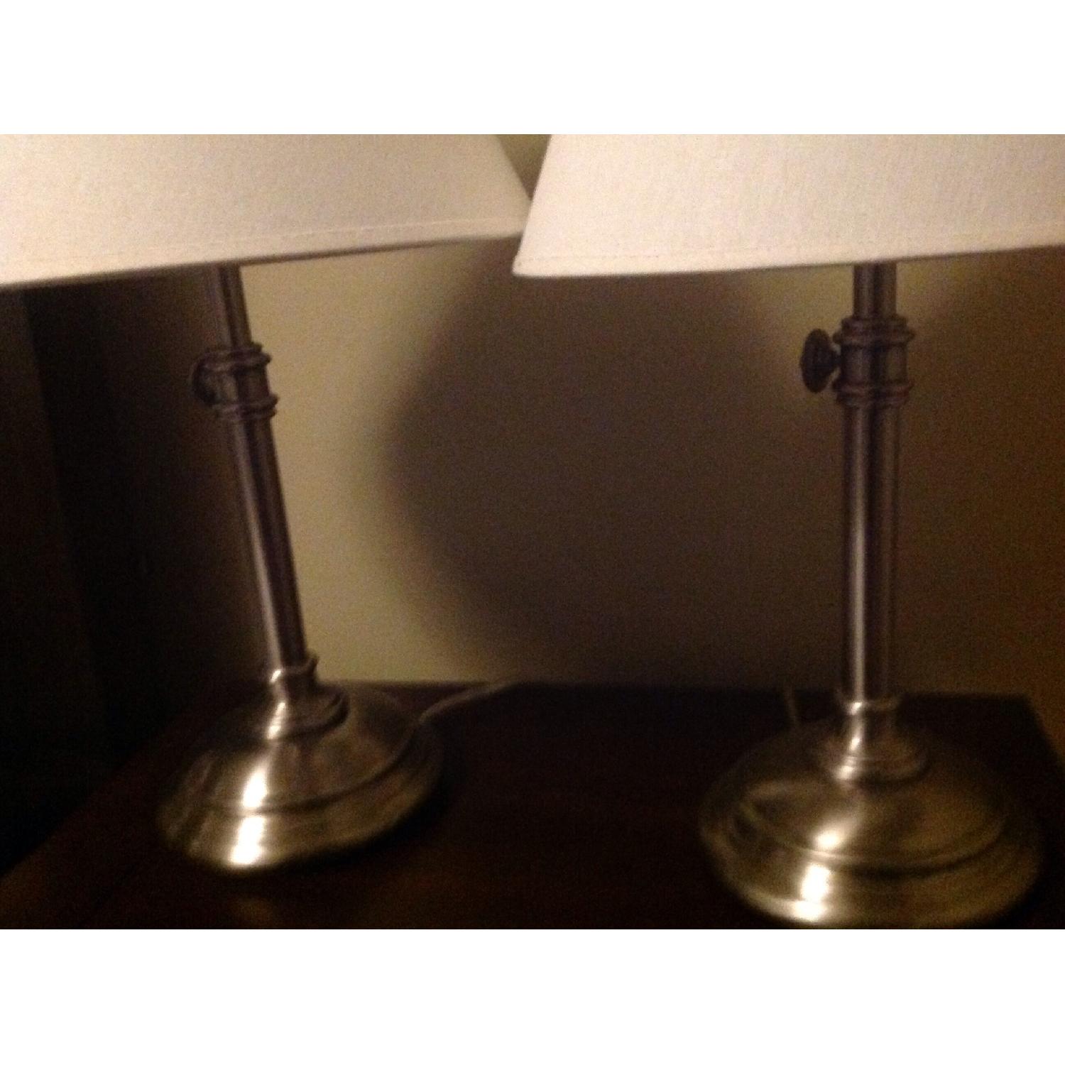 Pottery Barn Bedside Table Lamp w/ Shade - image-2