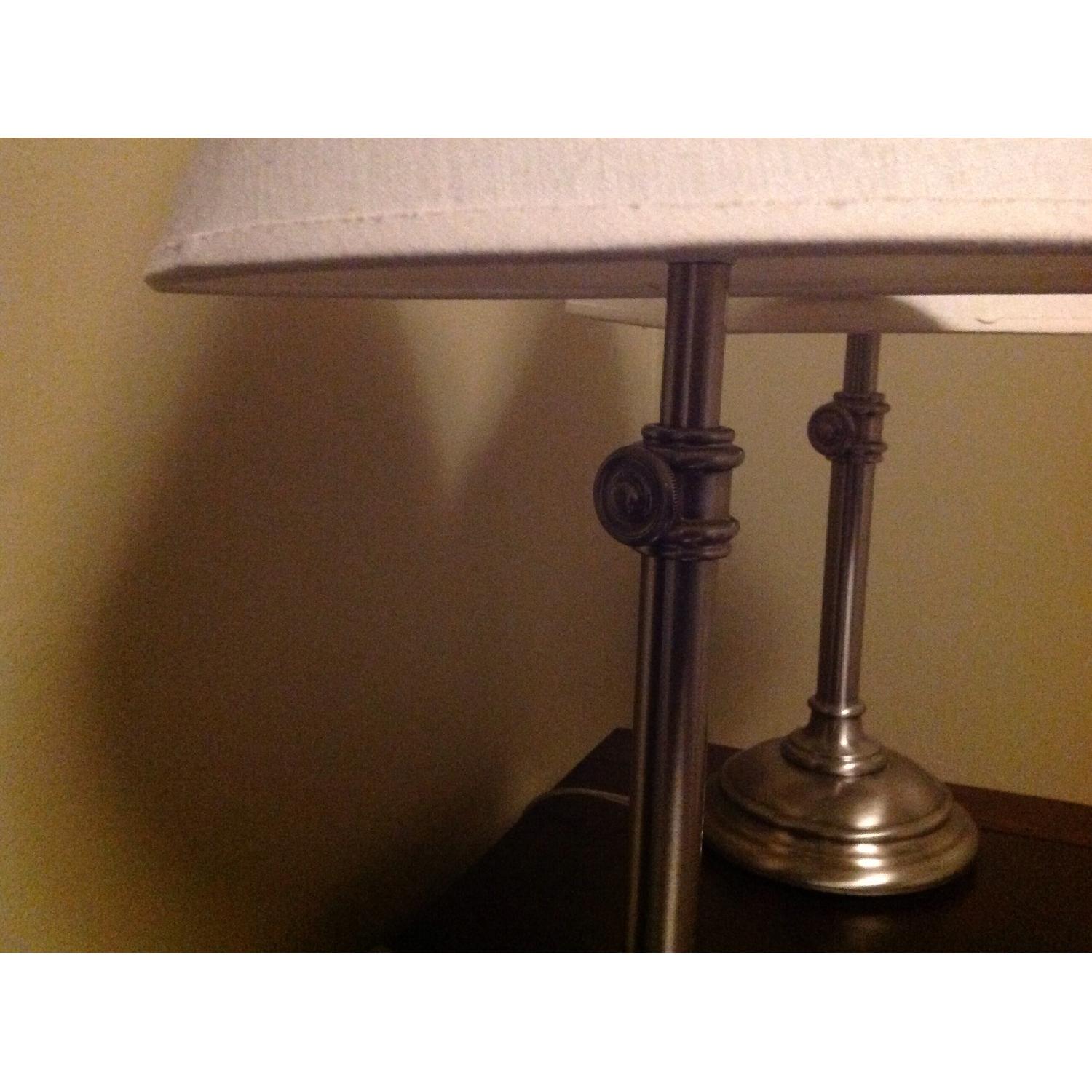 Pottery Barn Bedside Table Lamp w/ Shade - image-3