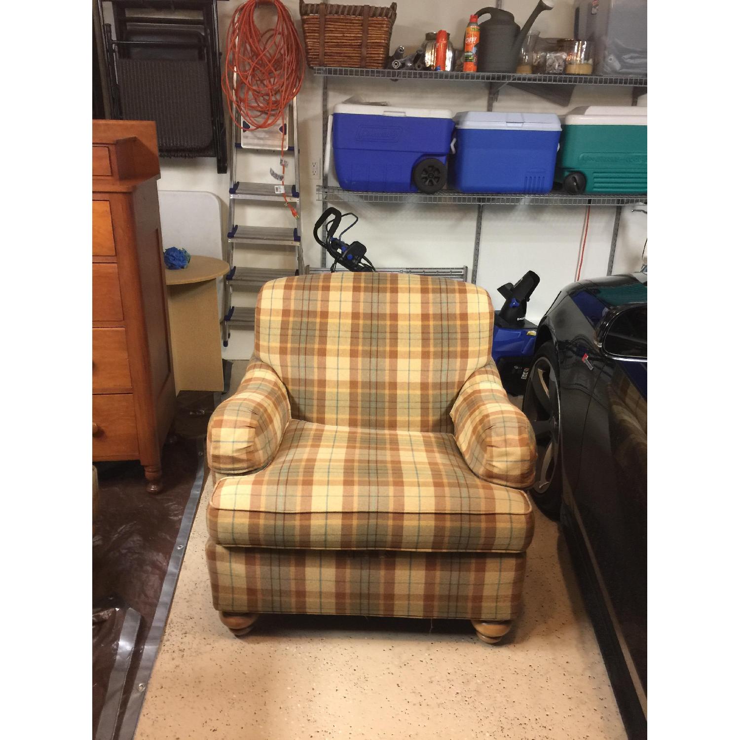 Ethan Allen Plaid Arm Chair - image-3