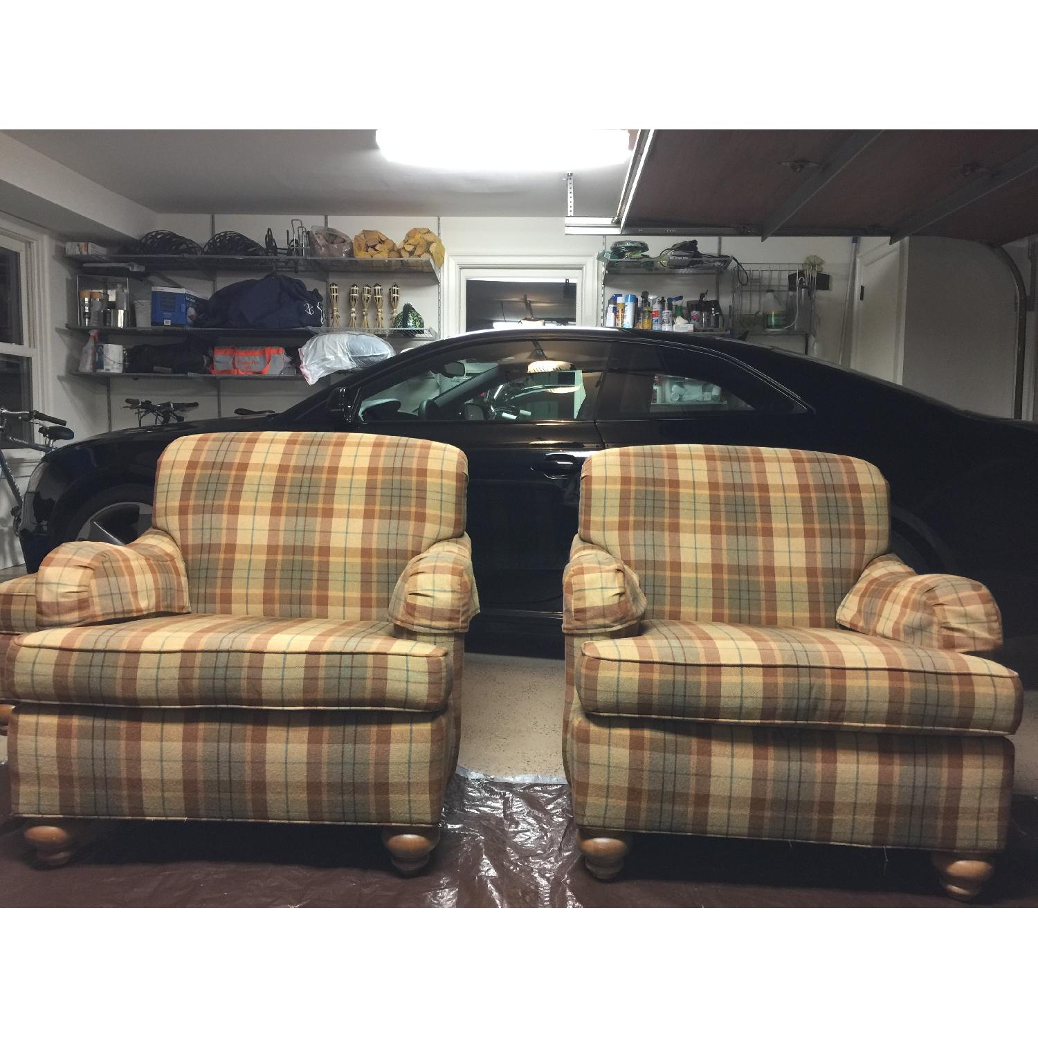 Ethan Allen Plaid Arm Chair - image-6