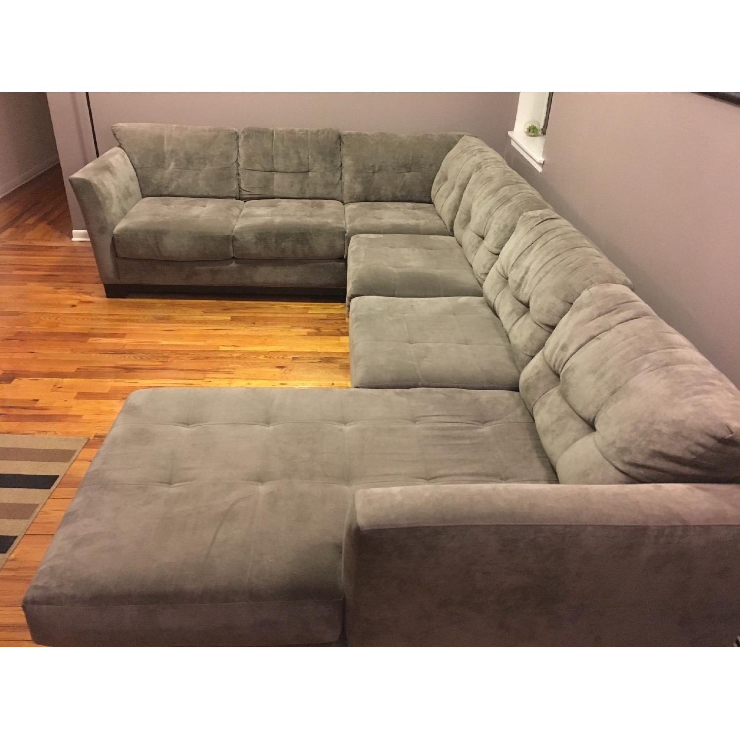 Macy's Elliot Fabric Microfiber 3-Piece Chaise Sectional Sofa - image-4