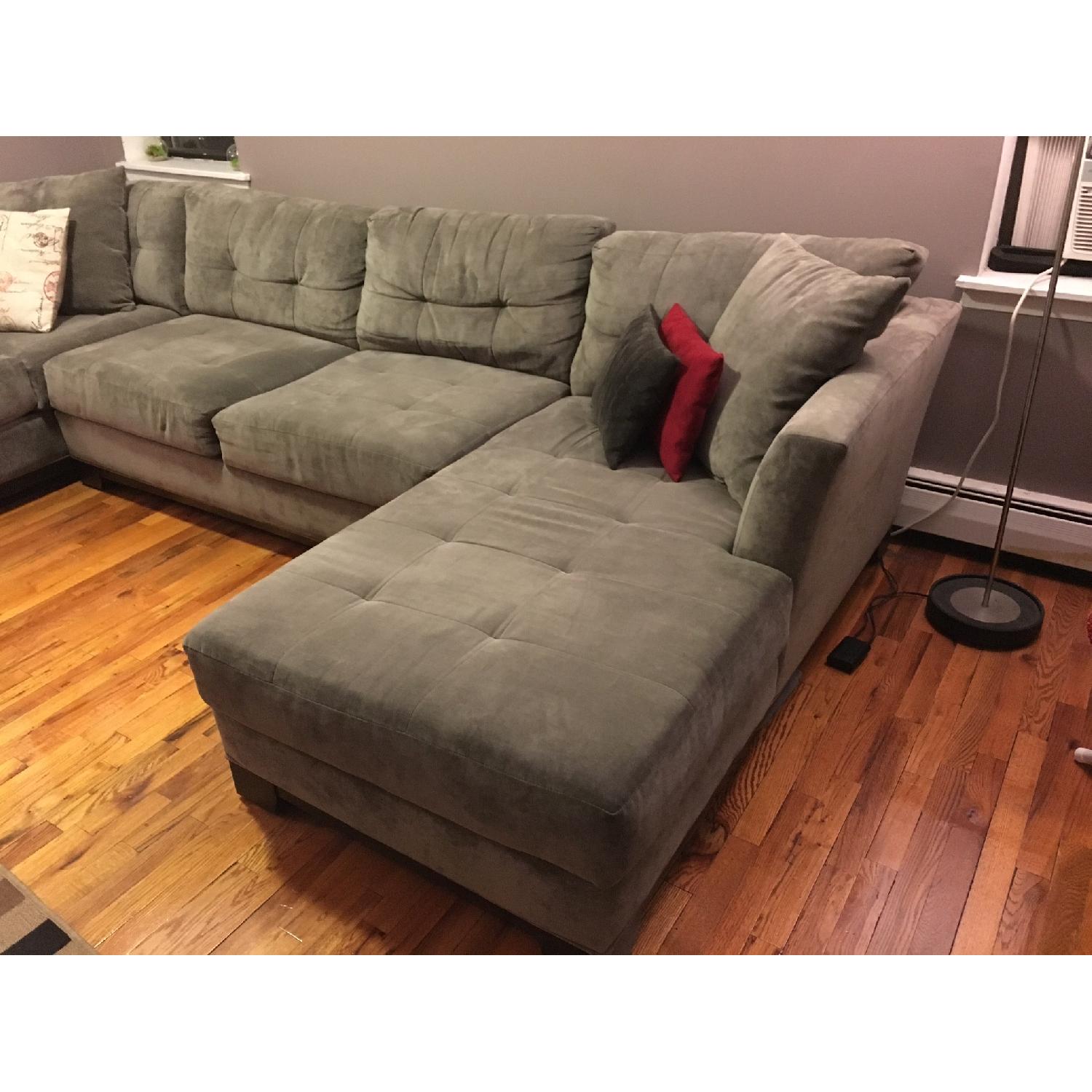 Macy's Elliot Fabric Microfiber 3Piece Chaise Sectional Sofa AptDeco