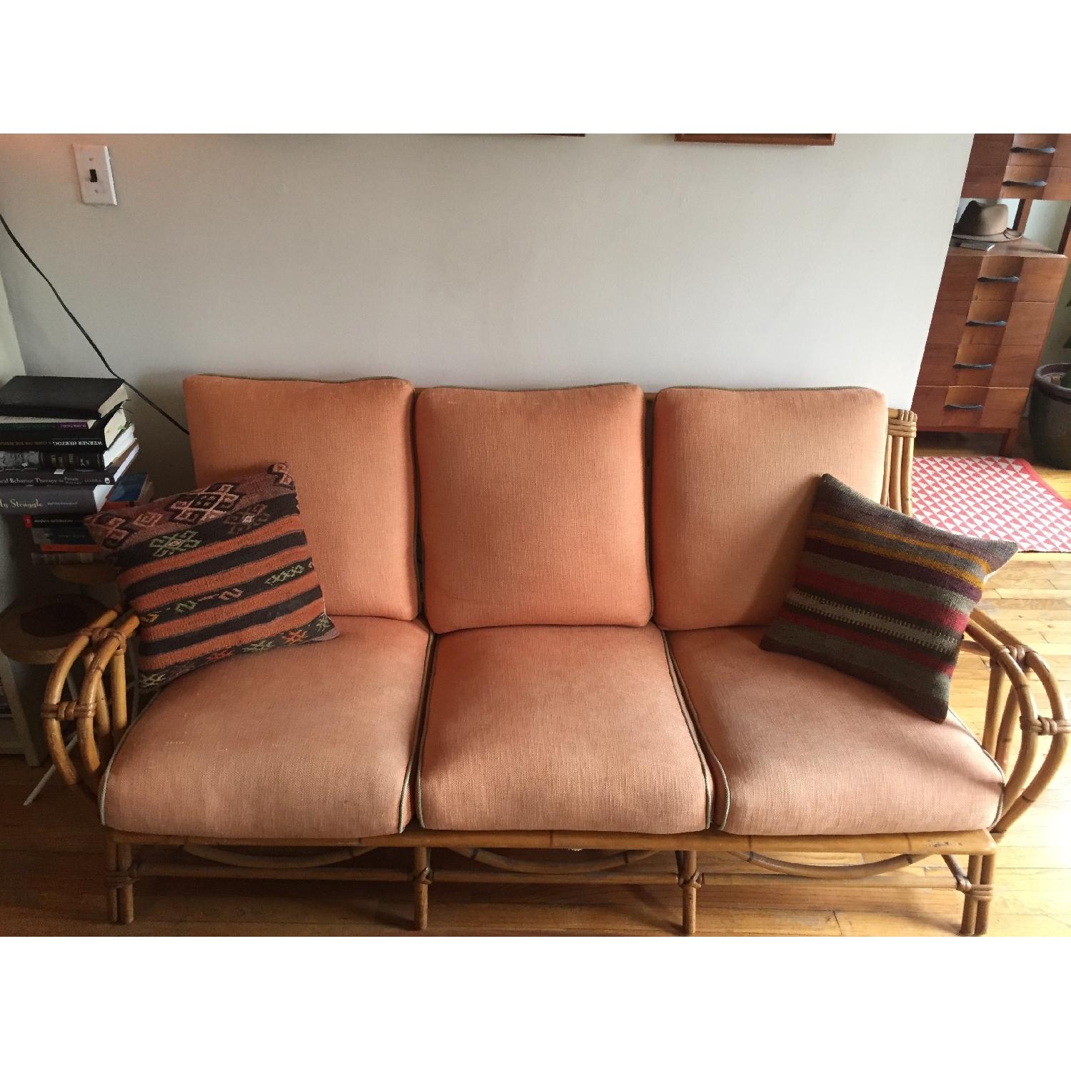 Vintage Heywood Wakefield Bamboo Sofa - image-1