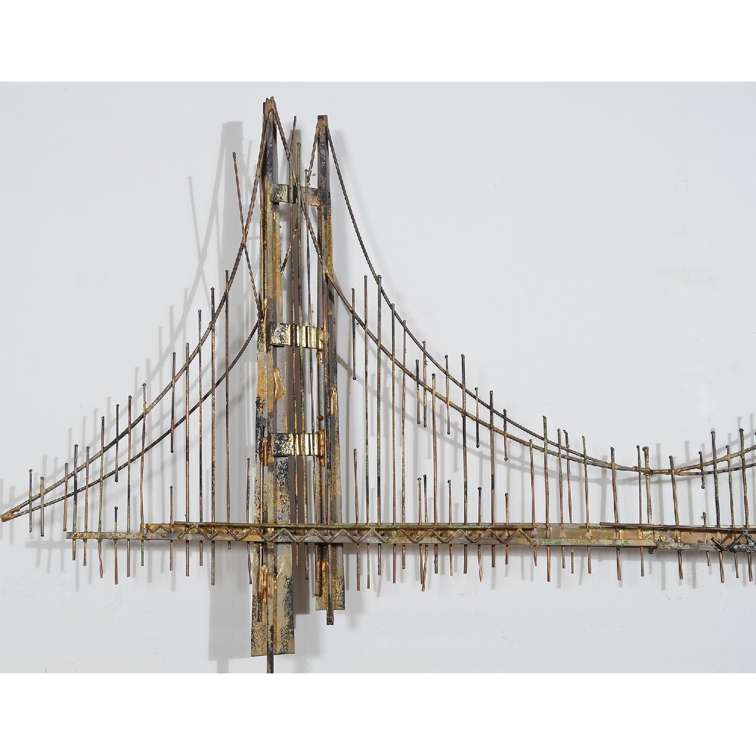 Curtis Jere Mid Century Modern Brutalist Wall Art - Golden Gate Bridge in San Francisco, CA - image-4