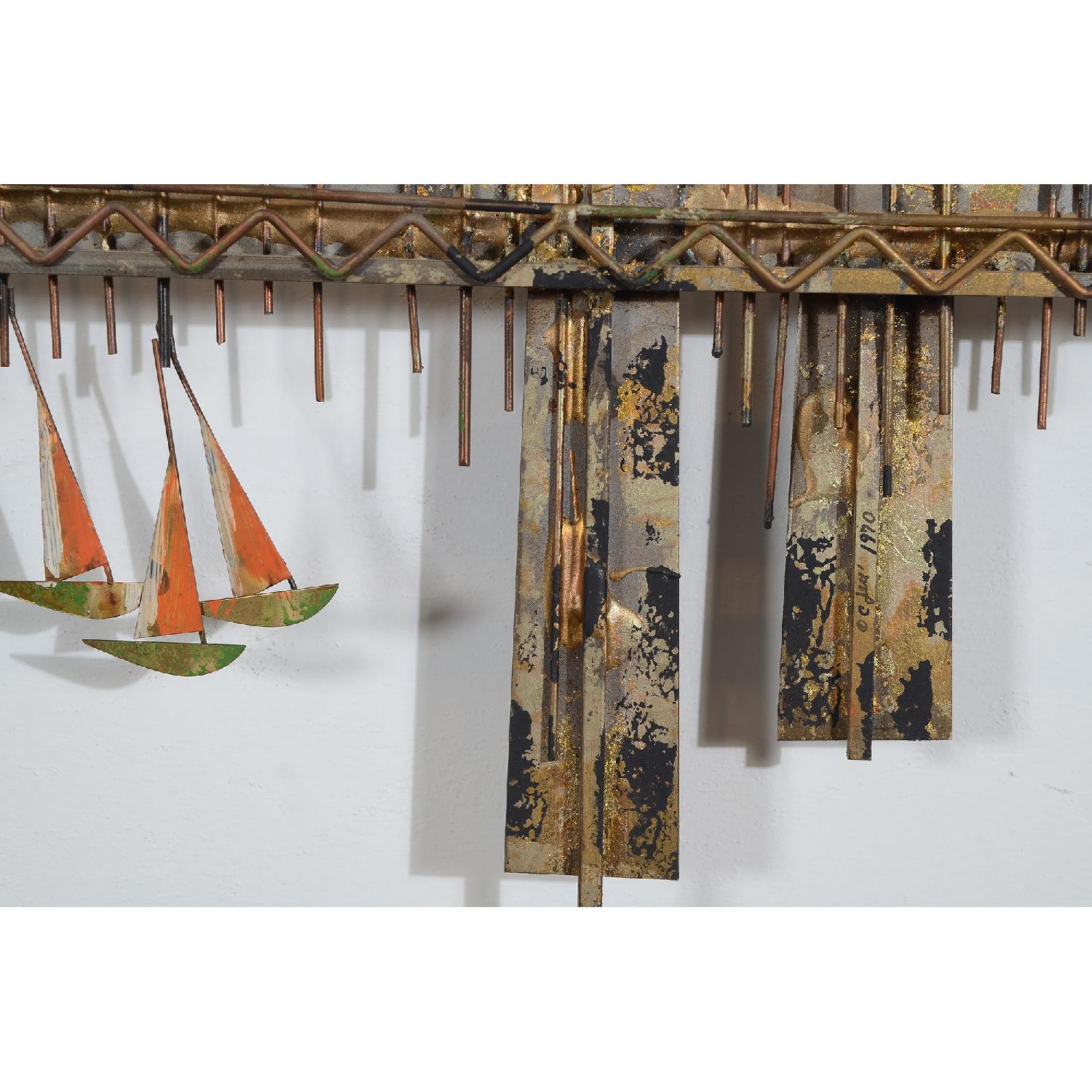 Curtis Jere Mid Century Modern Brutalist Wall Art - Golden Gate Bridge in San Francisco, CA - image-5