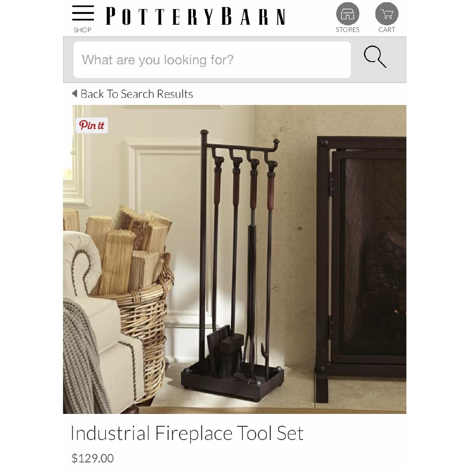 Pottery Barn Industrial Fireplace Tool Set - image-1