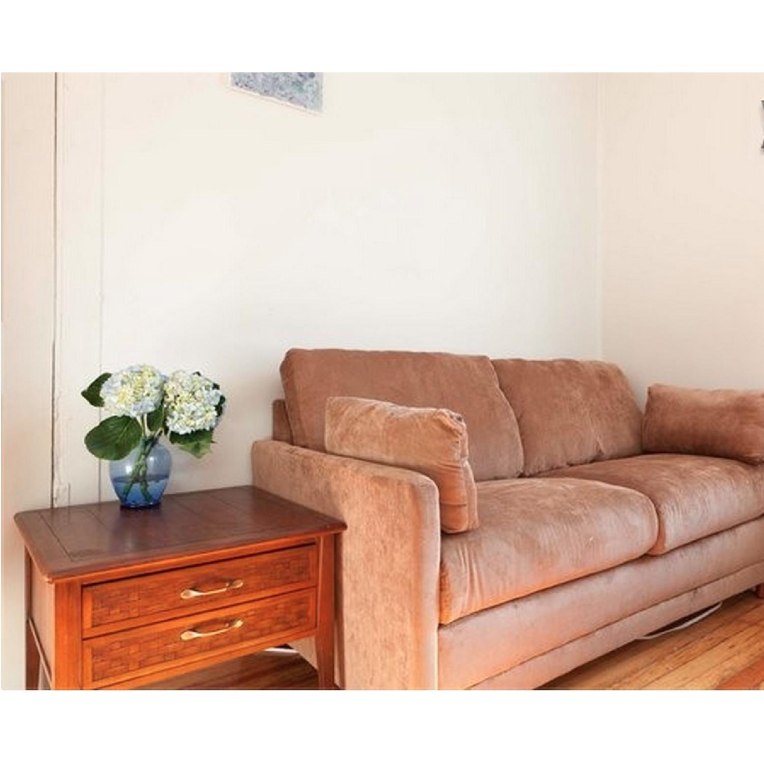 Jennifer Convertibles Corduroy FullSized PullOut Sofa AptDeco