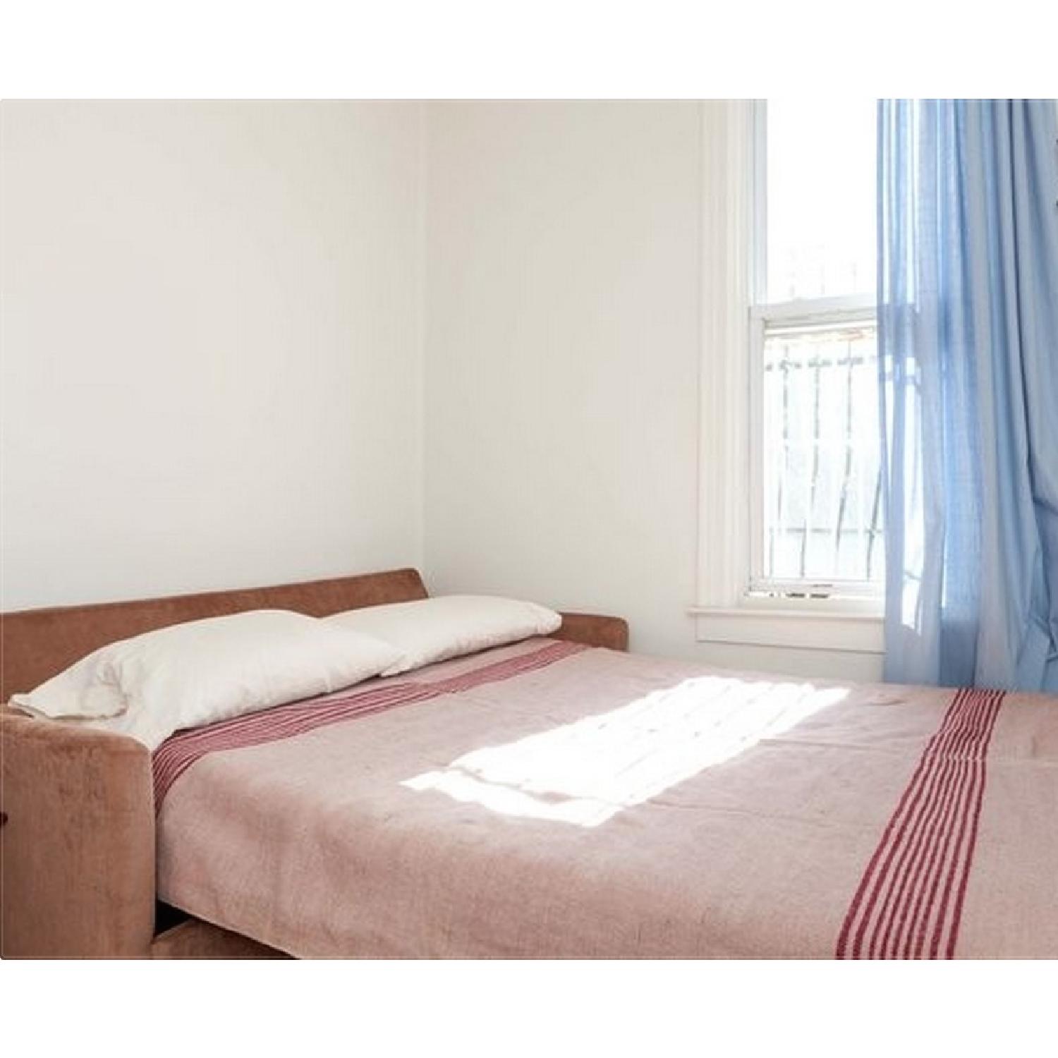 Jennifer Convertibles Corduroy FullSized PullOut Sofa AptDeco