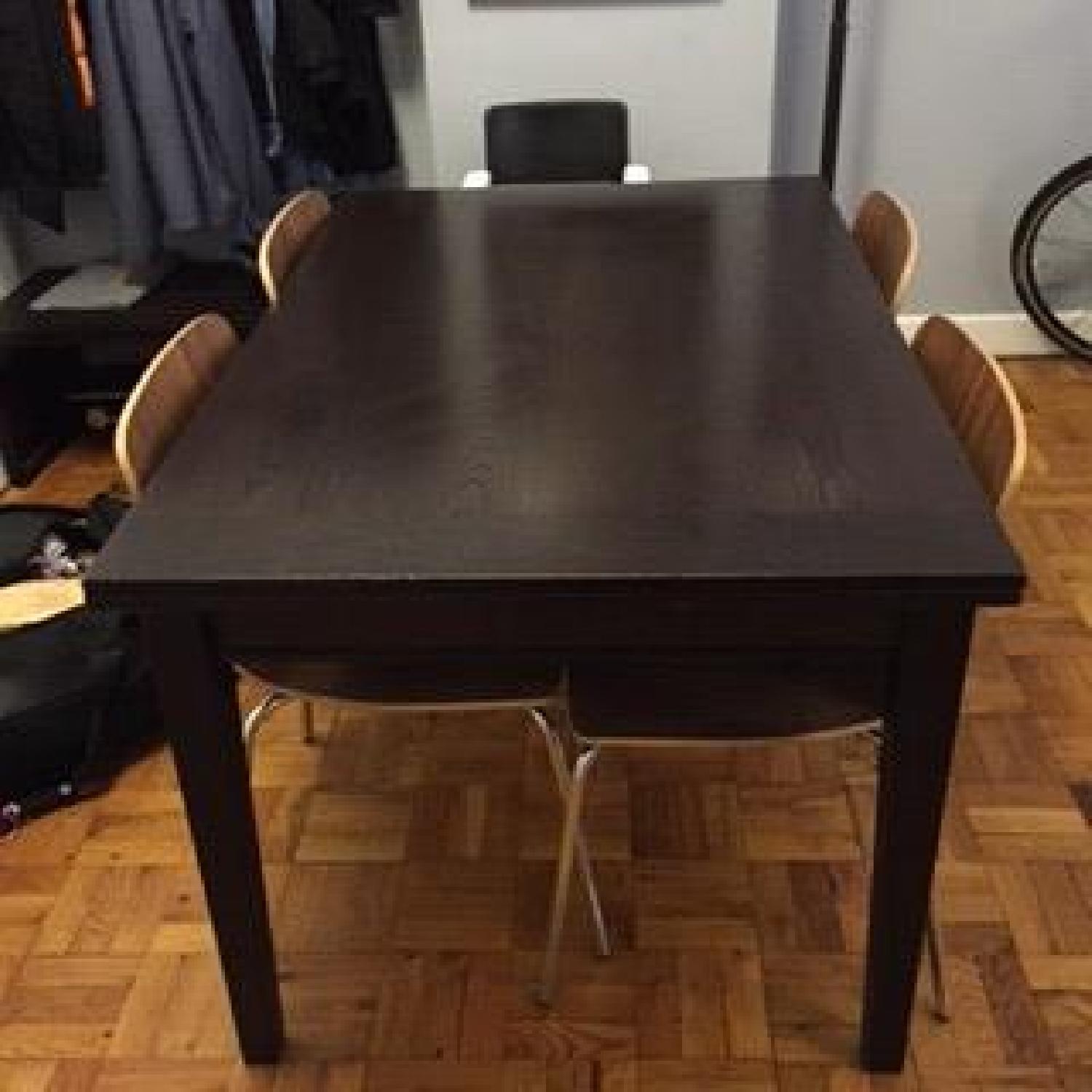 Crate & Barrel Table w/ 4 West Elm Scoop Back Chairs - image-2