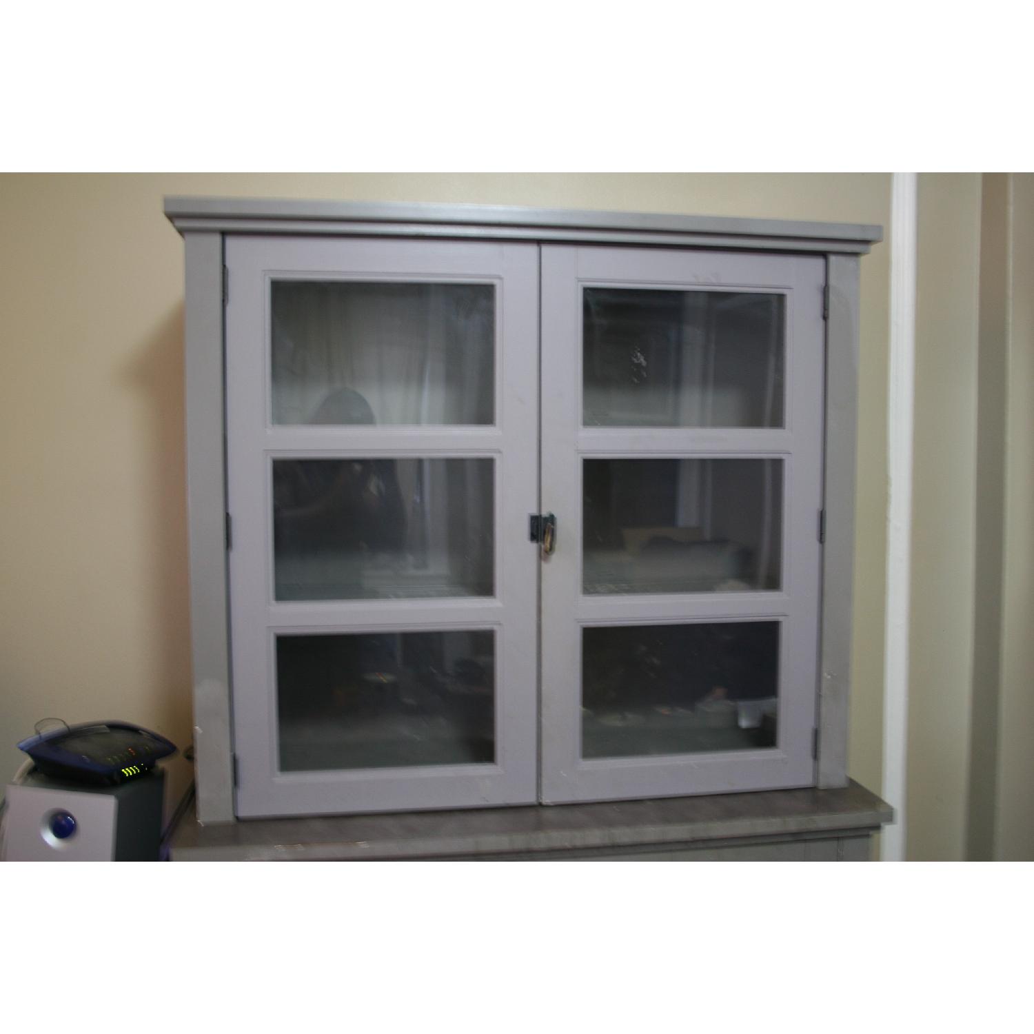 Crate & Barrel Grey 2 Piece Sideboard Cabinet - image-2