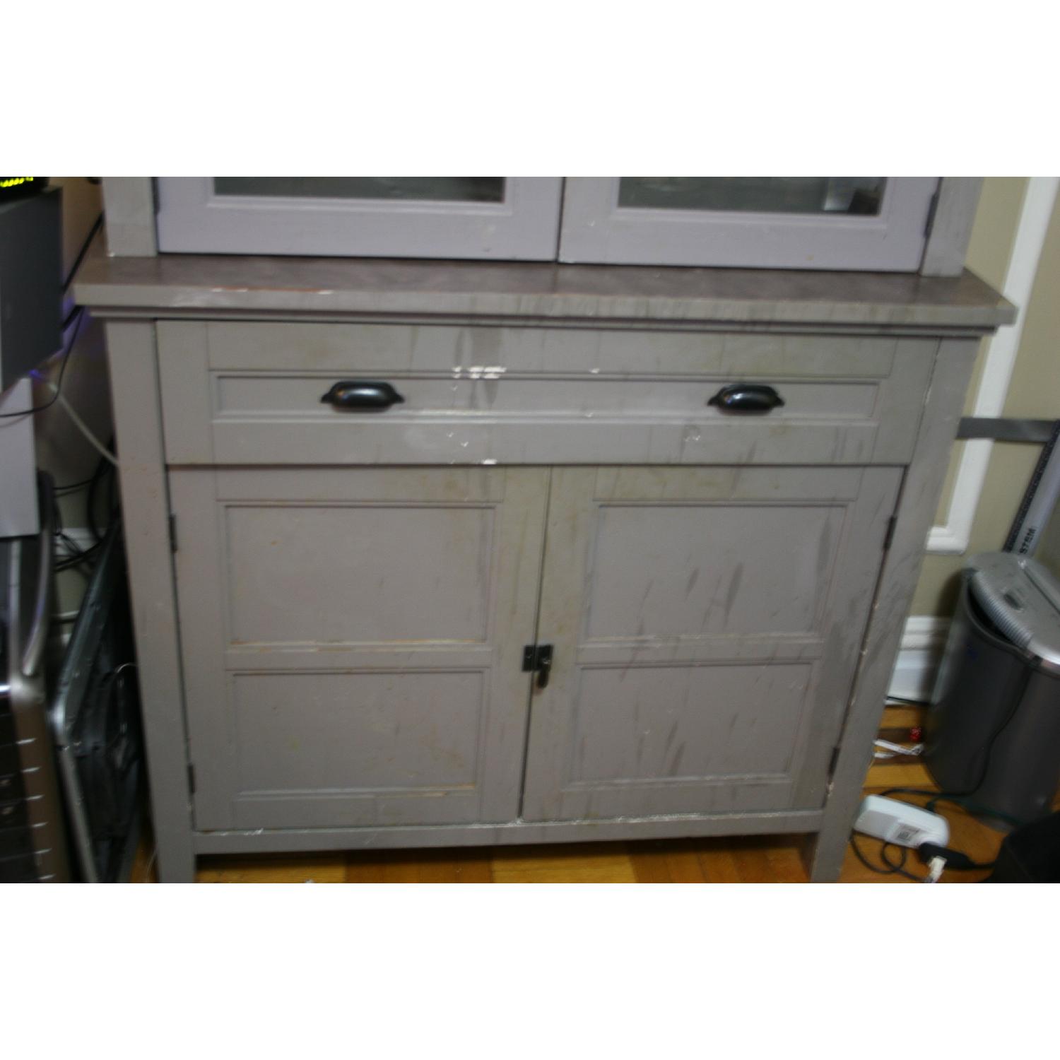 Crate & Barrel Grey 2 Piece Sideboard Cabinet - image-3
