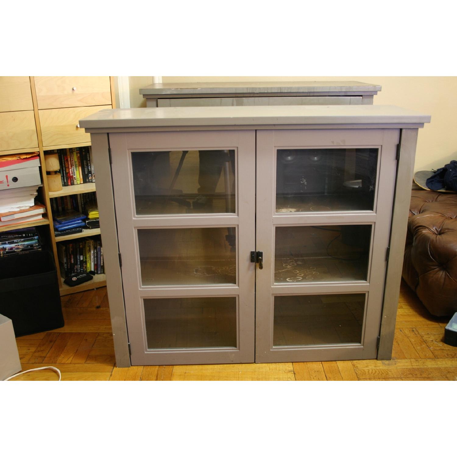 Crate & Barrel Grey 2 Piece Sideboard Cabinet - image-4
