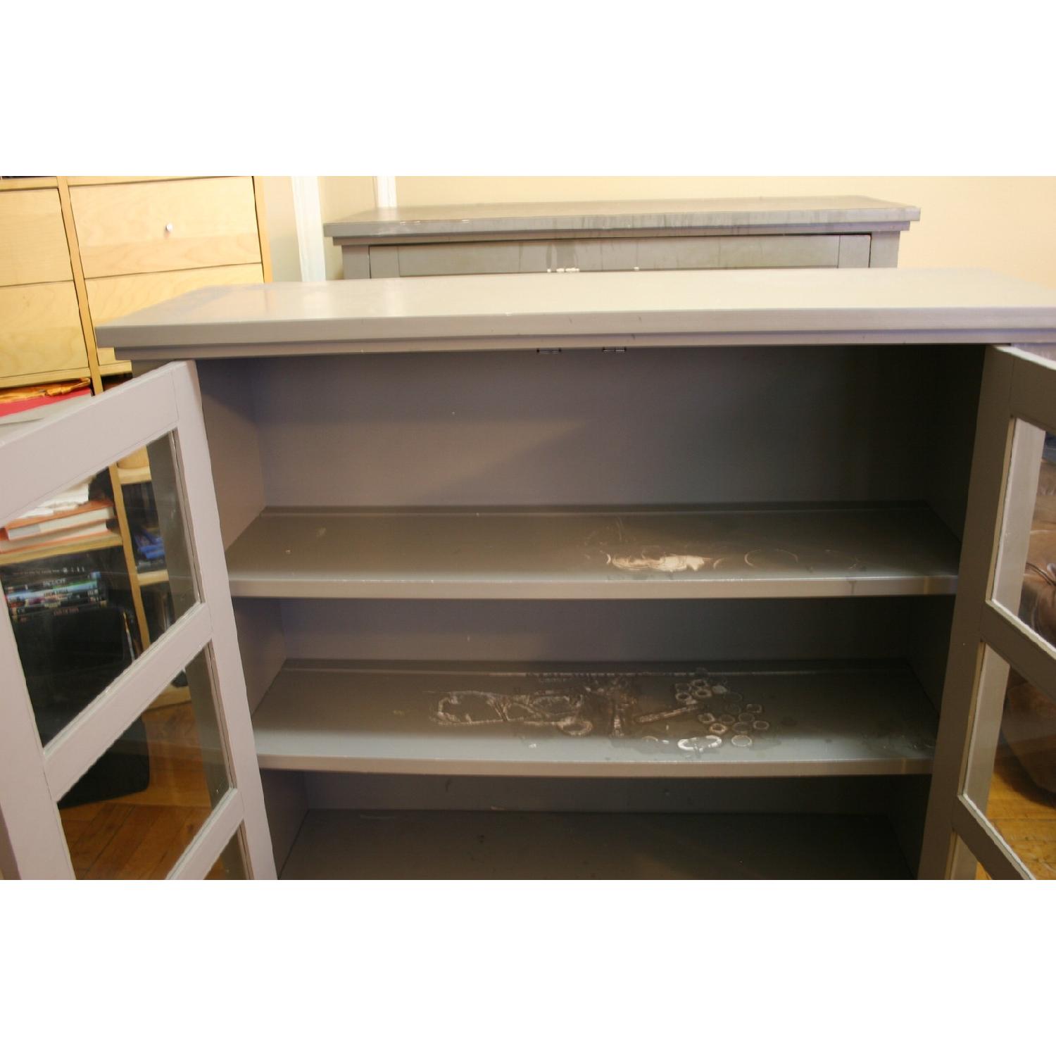 Crate & Barrel Grey 2 Piece Sideboard Cabinet - image-5