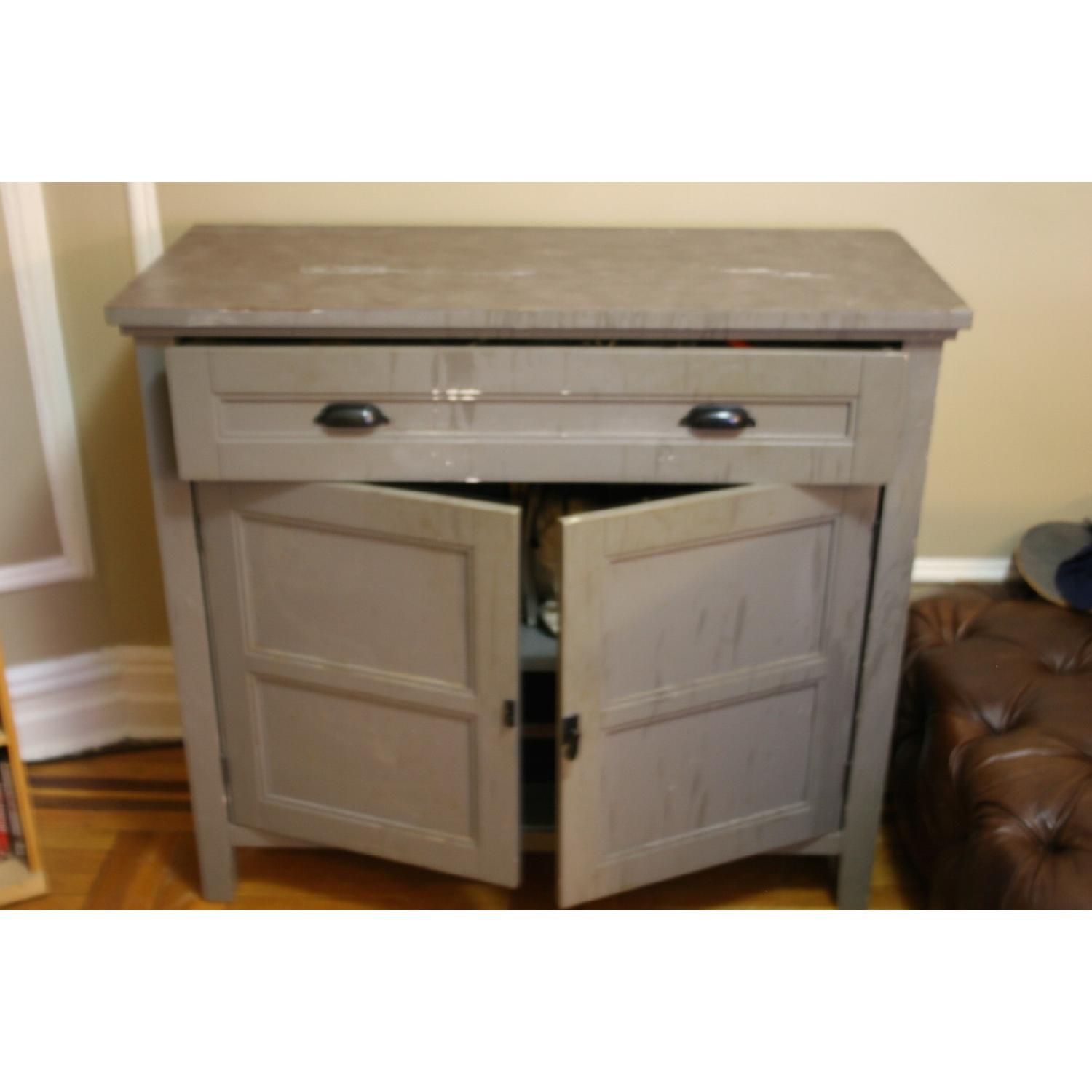 Crate & Barrel Grey 2 Piece Sideboard Cabinet - image-10