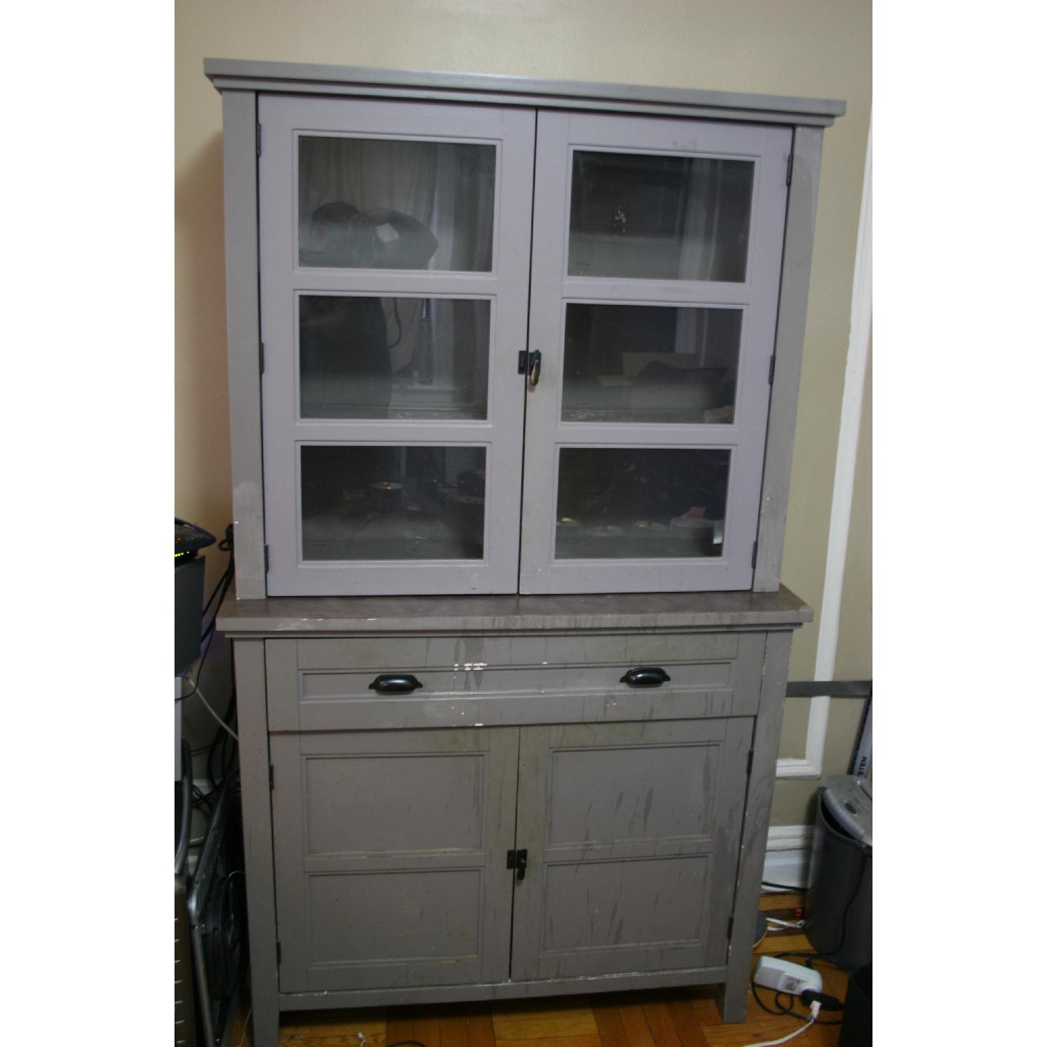 Crate & Barrel Grey 2 Piece Sideboard Cabinet - image-15