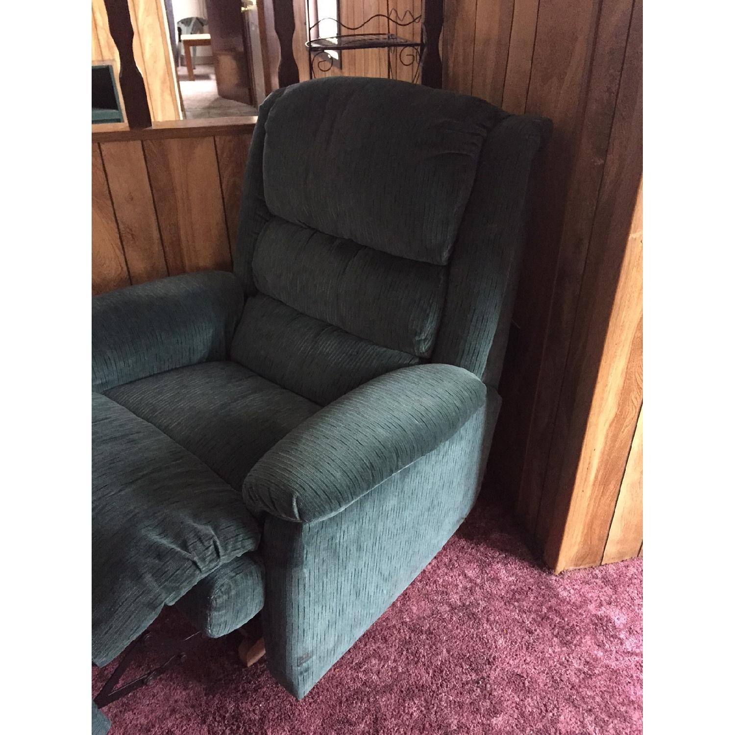 Green Fabric Recliner - image-5