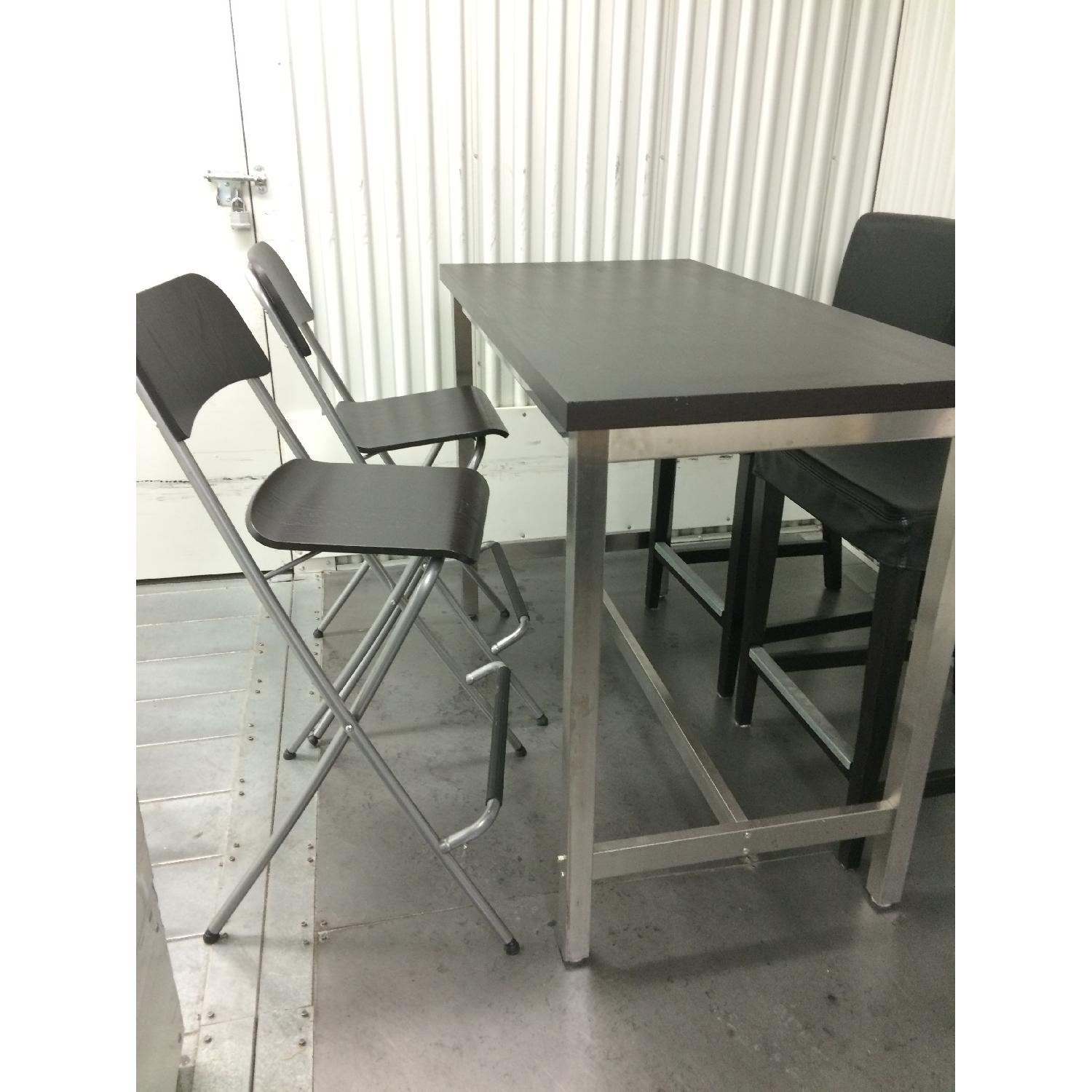 Ikea Bar Table w/ 2 Stools - image-3