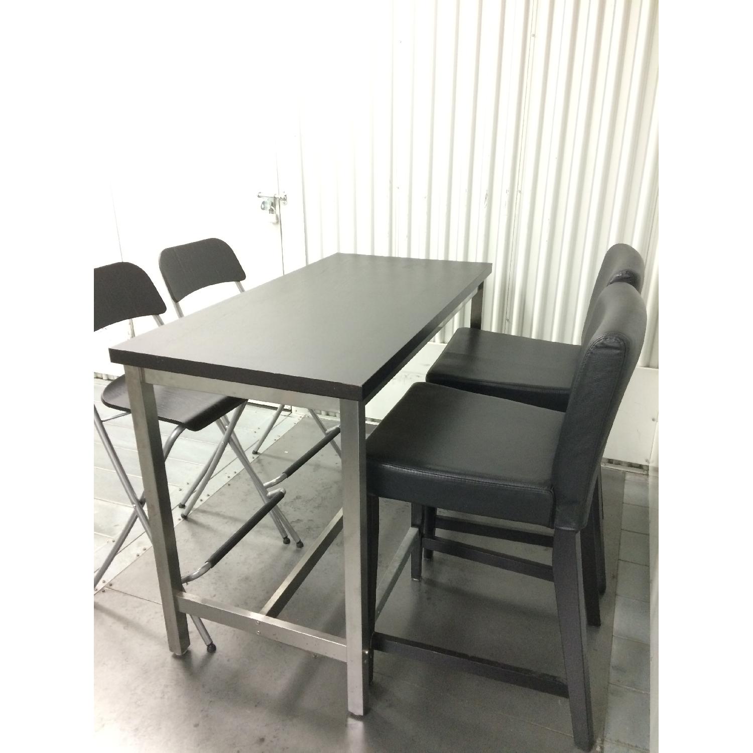 Ikea Bar Table w/ 2 Stools - image-4