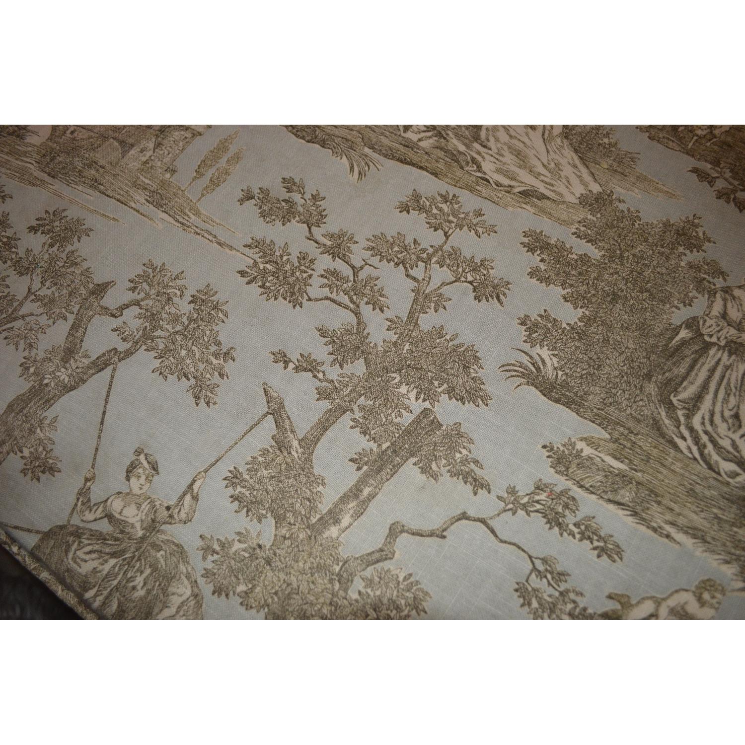 Vintage Shabby Chic Toile Slipcover Couch - image-3