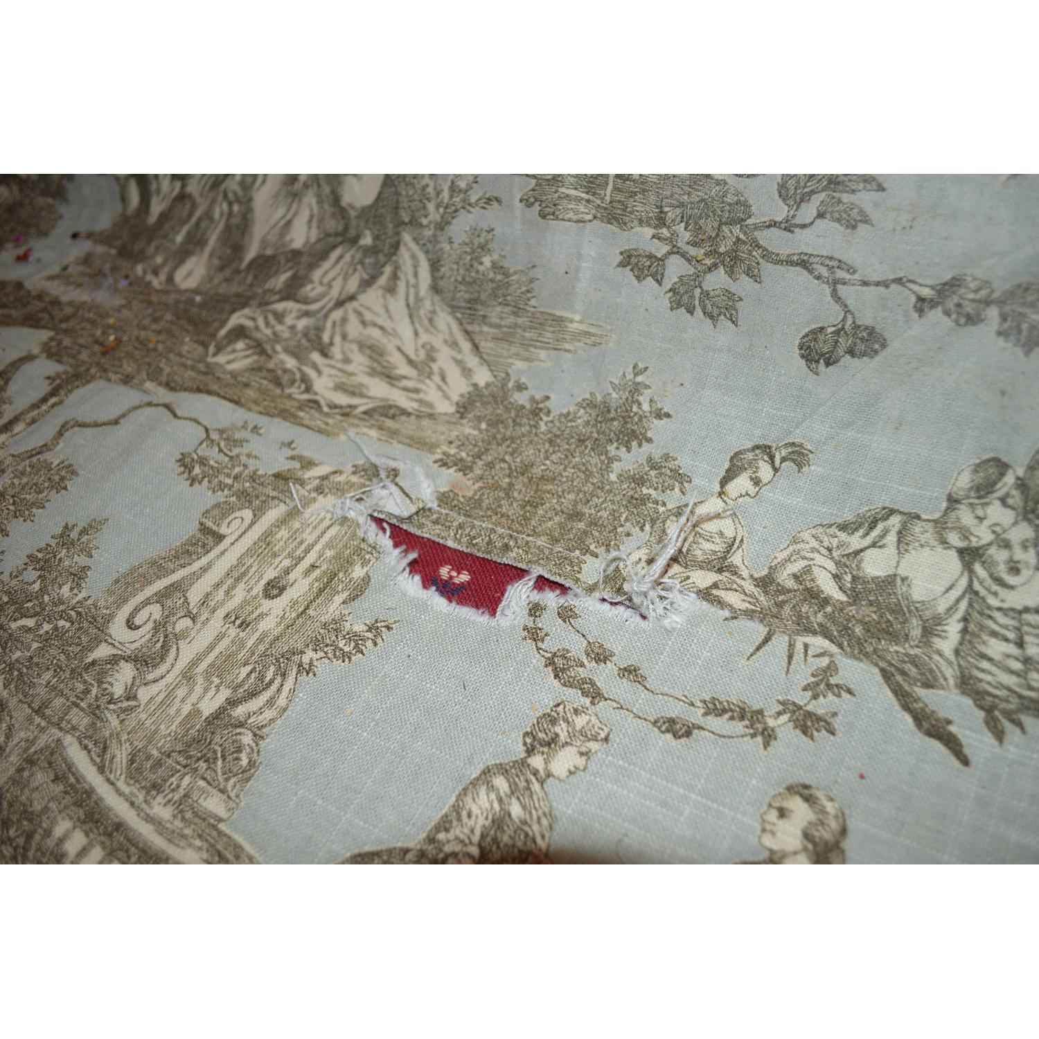 Vintage Shabby Chic Toile Slipcover Couch - image-6