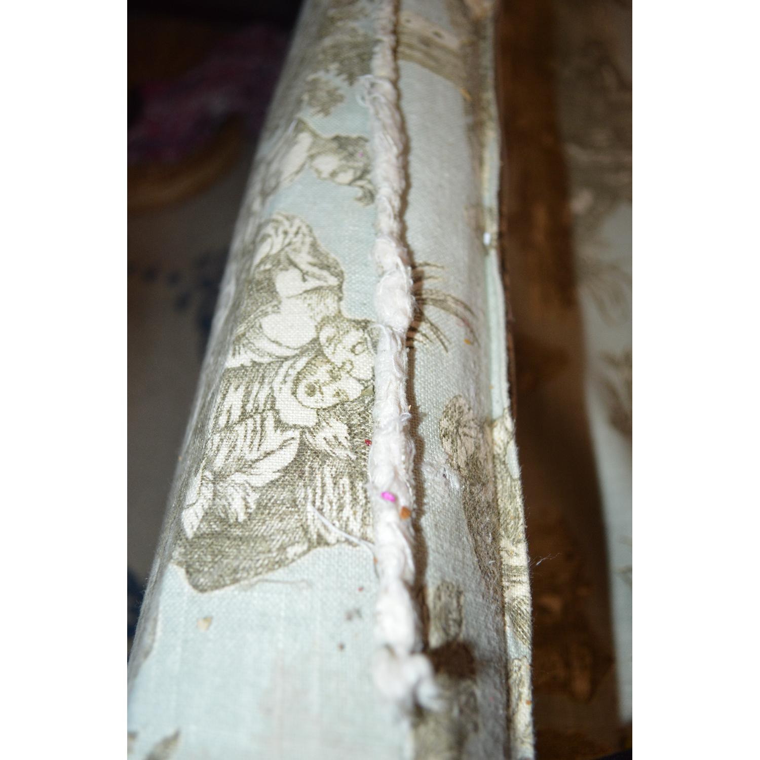 Vintage Shabby Chic Toile Slipcover Couch - image-7