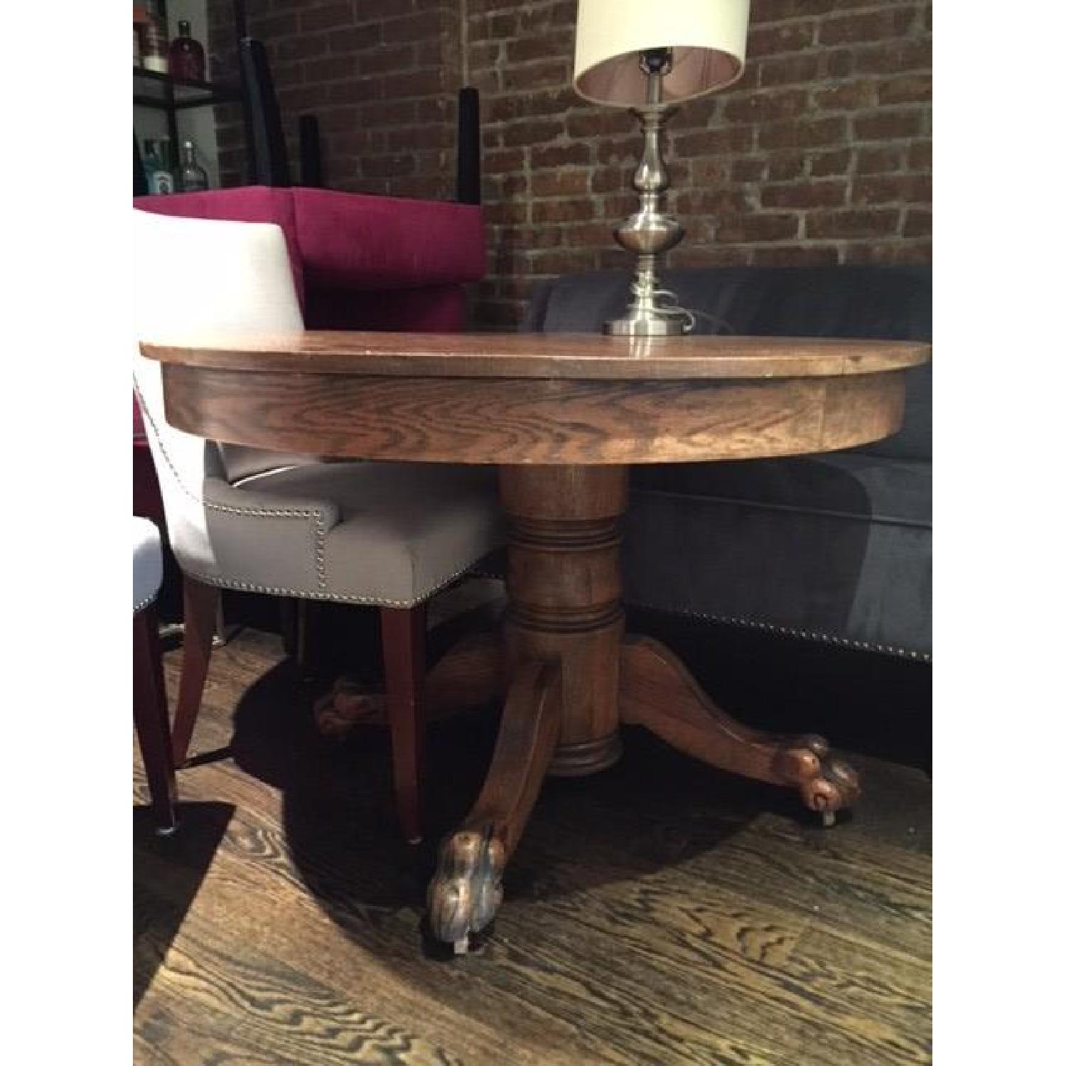 Antique Claw Foot Walnut Table - image-2