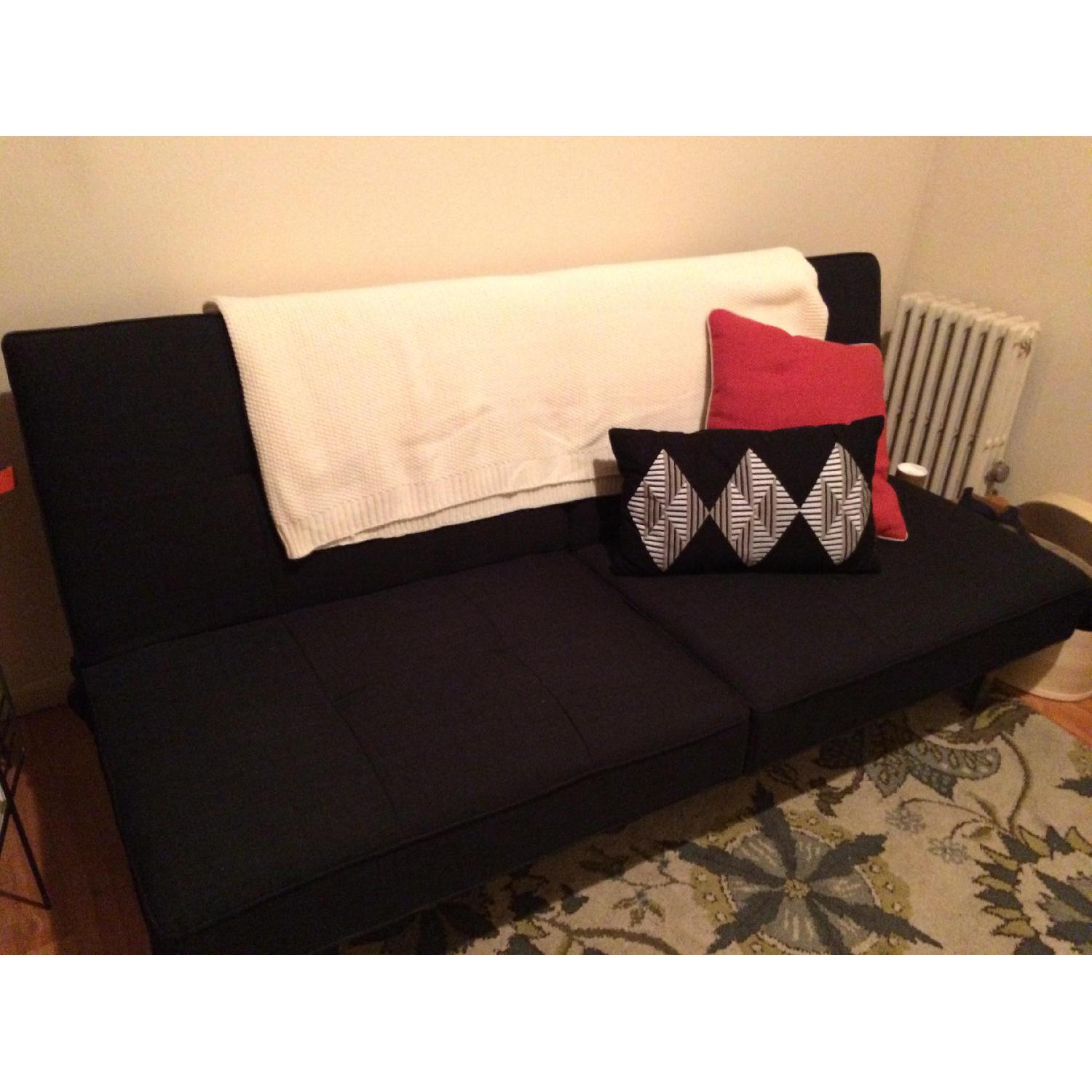 Black Jacqueline Futon/Sofa Bed - image-1