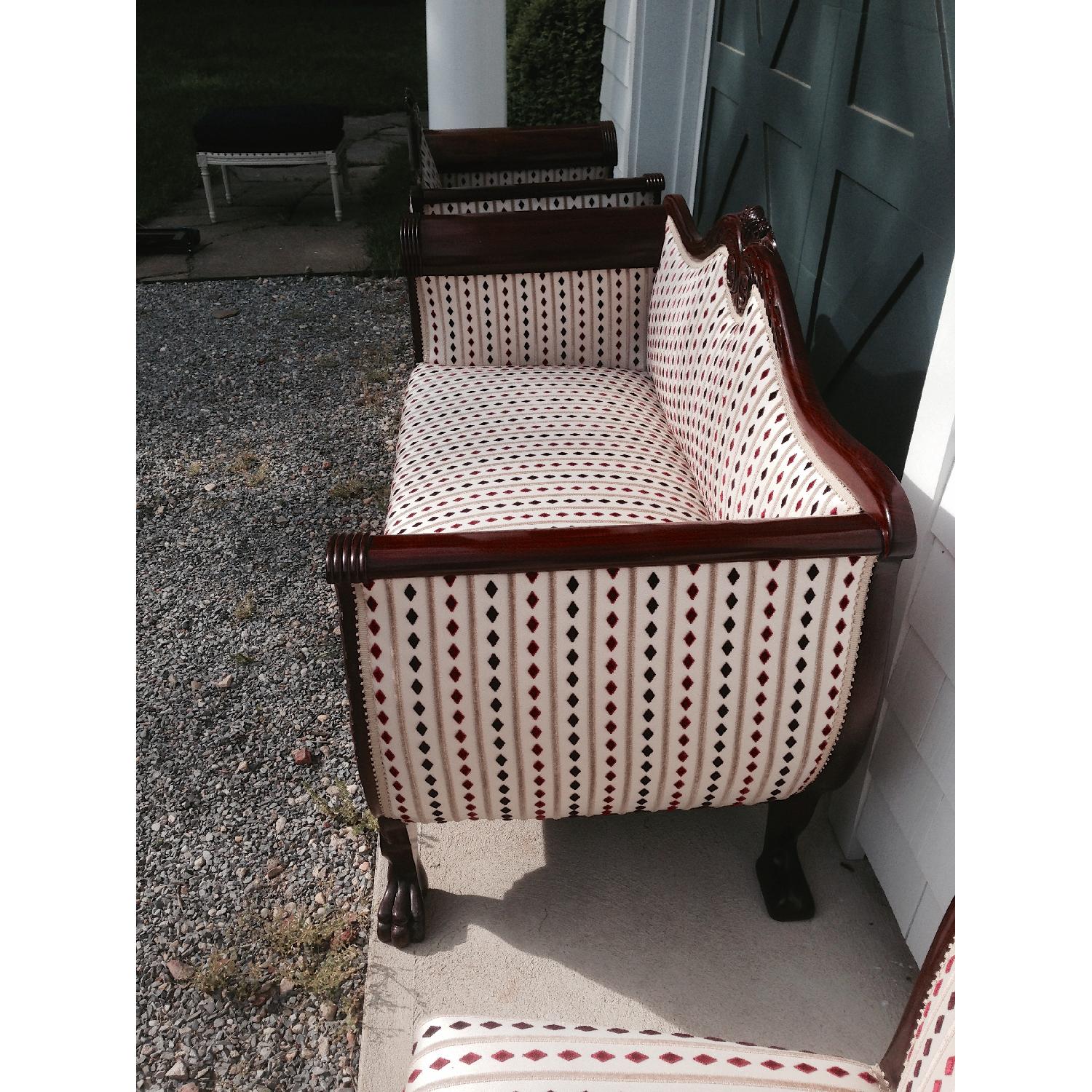 Empire Antique Mahogany American Love Seat + Armchair + Side Chair - image-3