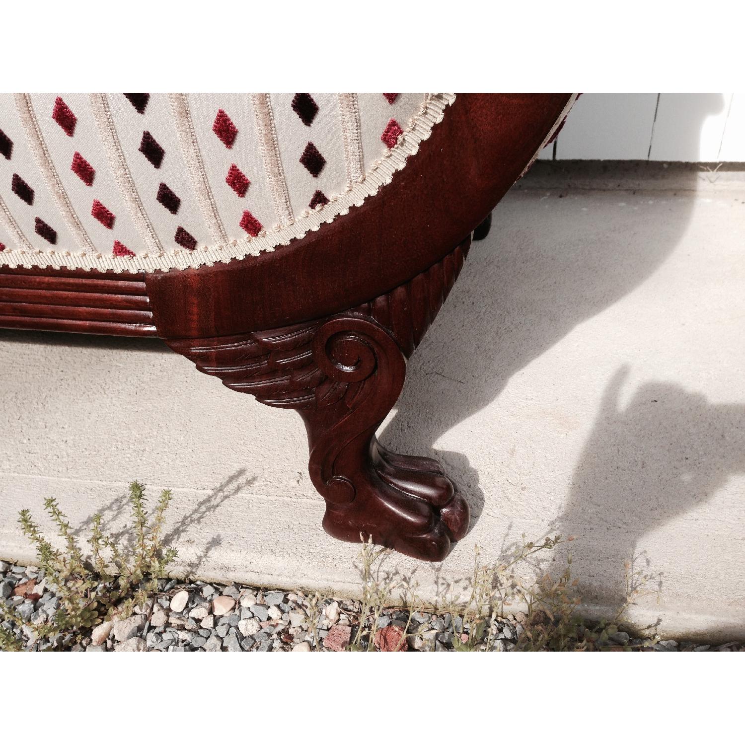 Empire Antique Mahogany American Love Seat + Armchair + Side Chair - image-7