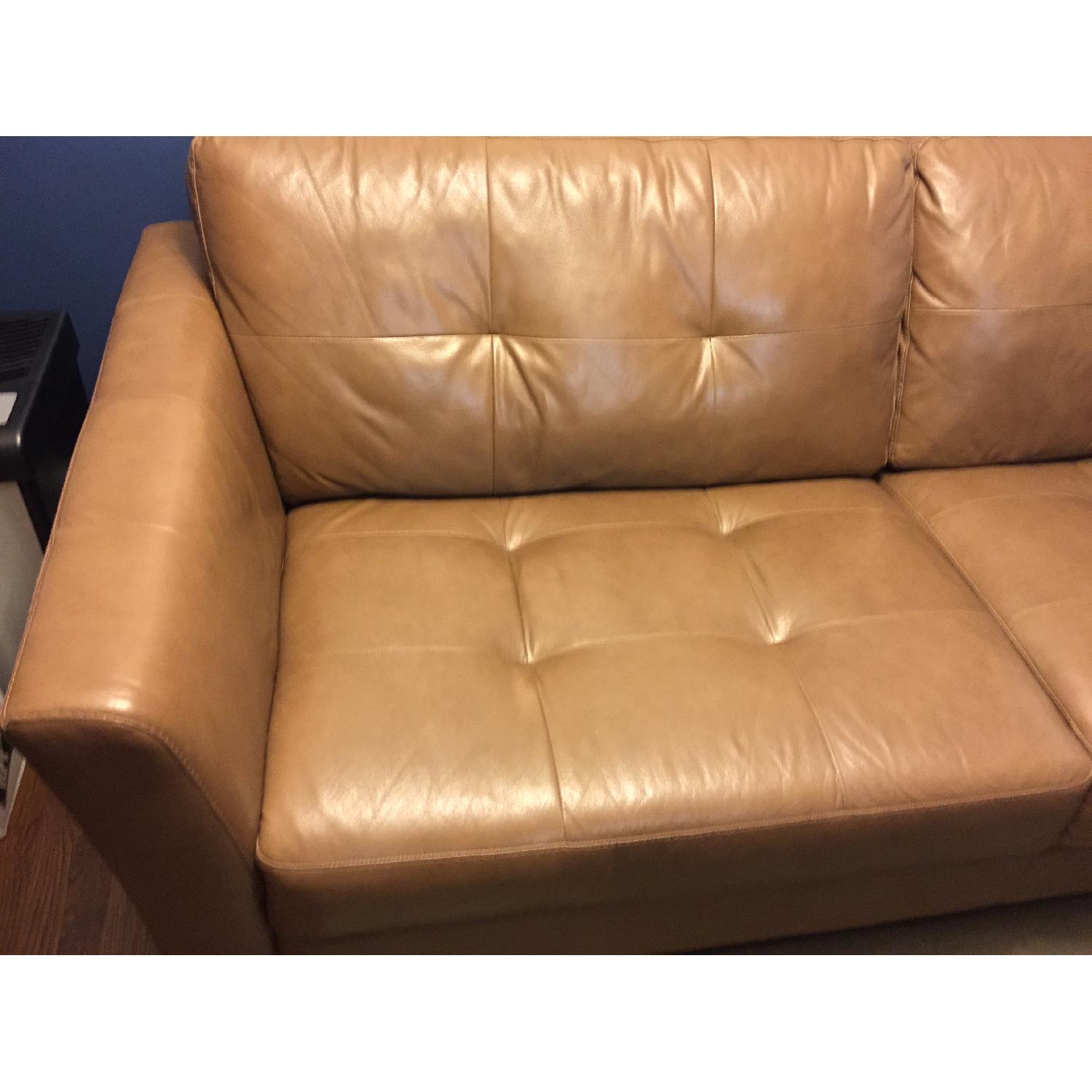 Macy's Martino Leather Sofa - image-4