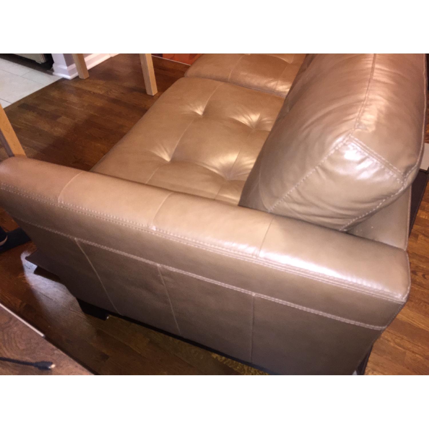 Macy's Martino Leather Sofa - image-6