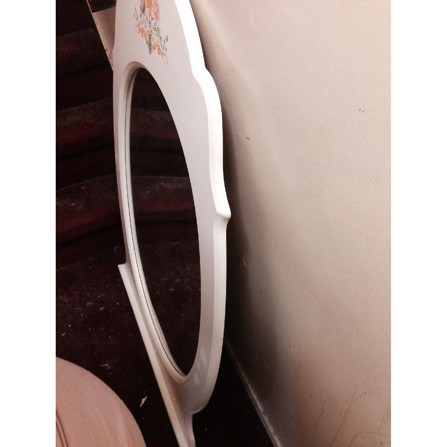 White Mirror with Small Floral Design - image-2