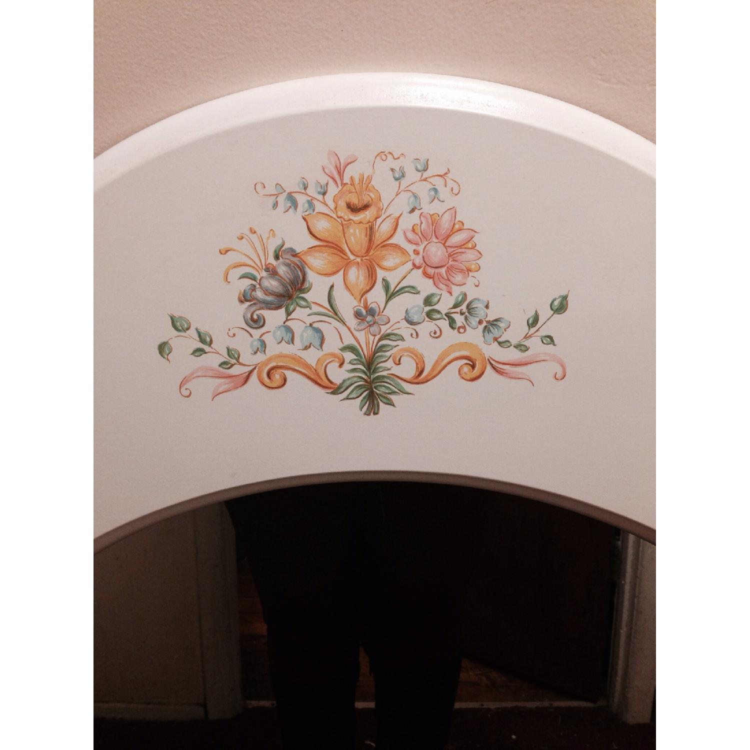 White Mirror with Small Floral Design - image-4