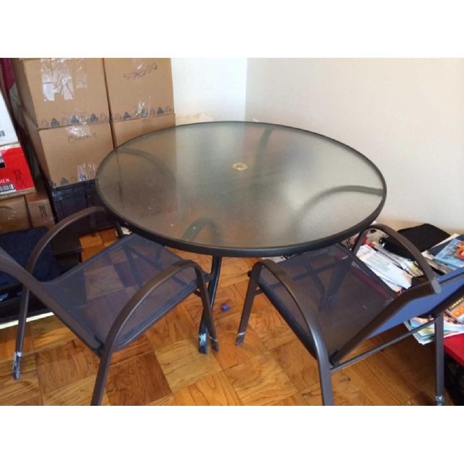 Pride Family Brd Glass-Topped Table w/ 2 Matching Chairs - image-1
