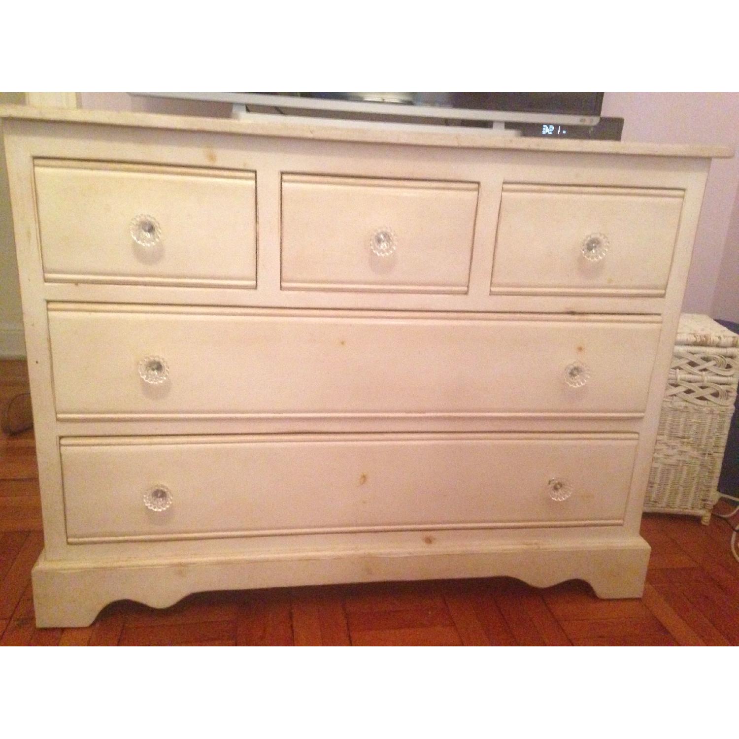 ABC Carpet & Home White Distressed Wood Dresser - image-1