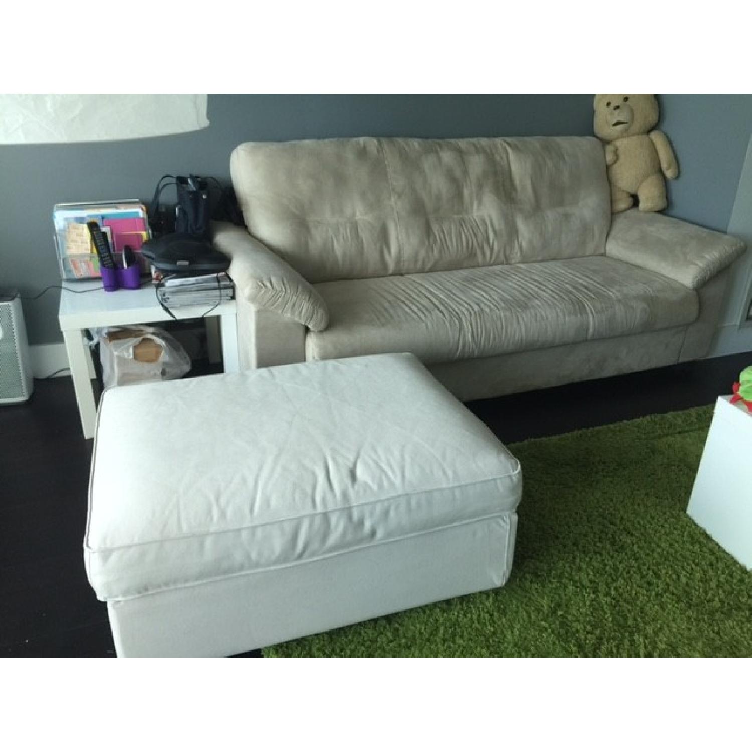 Ikea Sofa w/ Storage Footstool - image-1