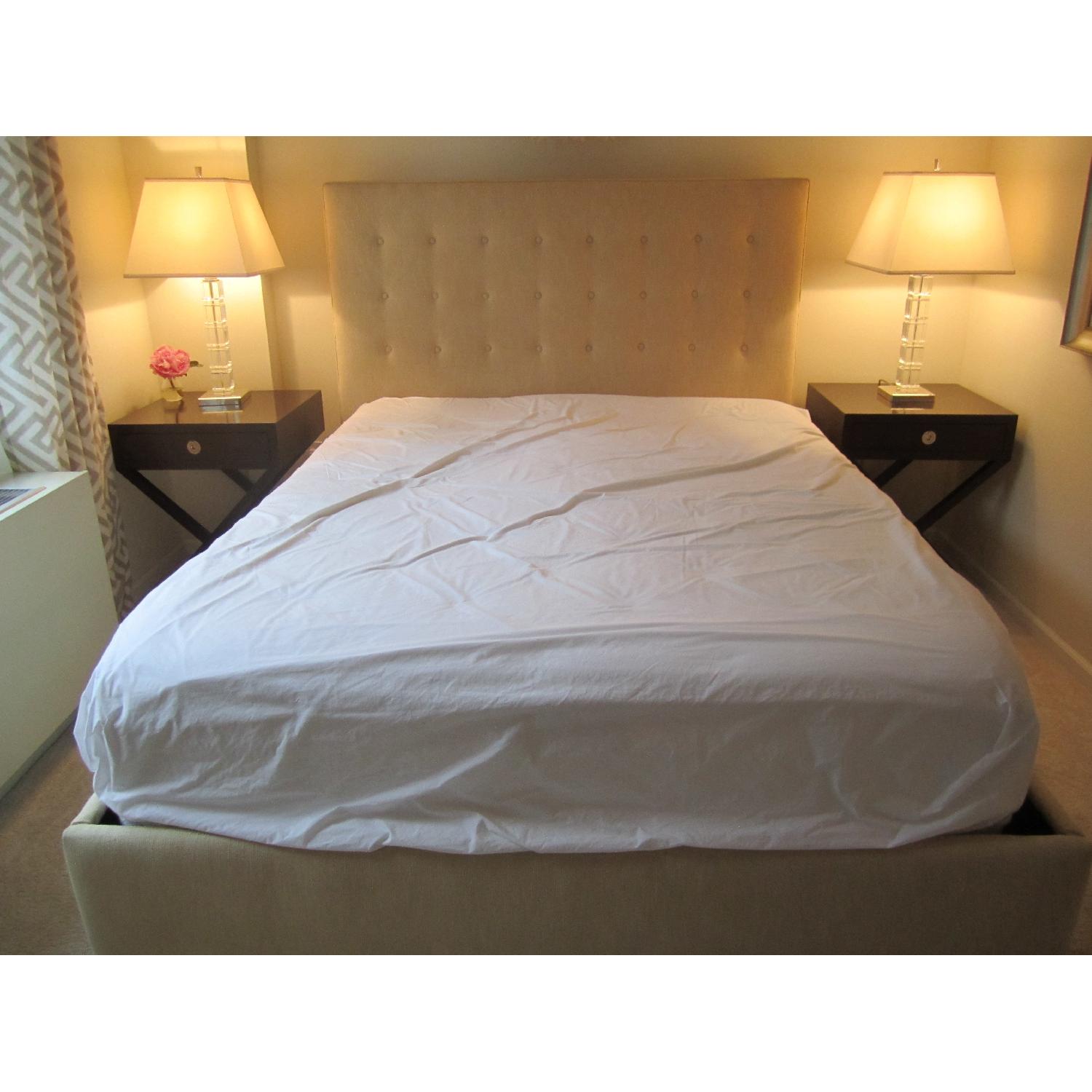 Pottery Barn Tufted Queen Bed - image-1