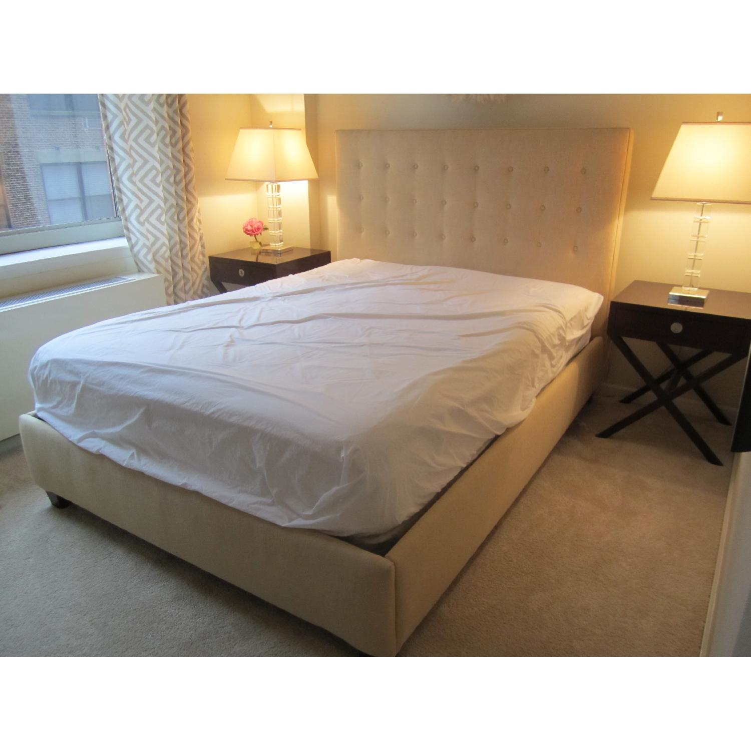 Pottery Barn Tufted Queen Bed - image-2